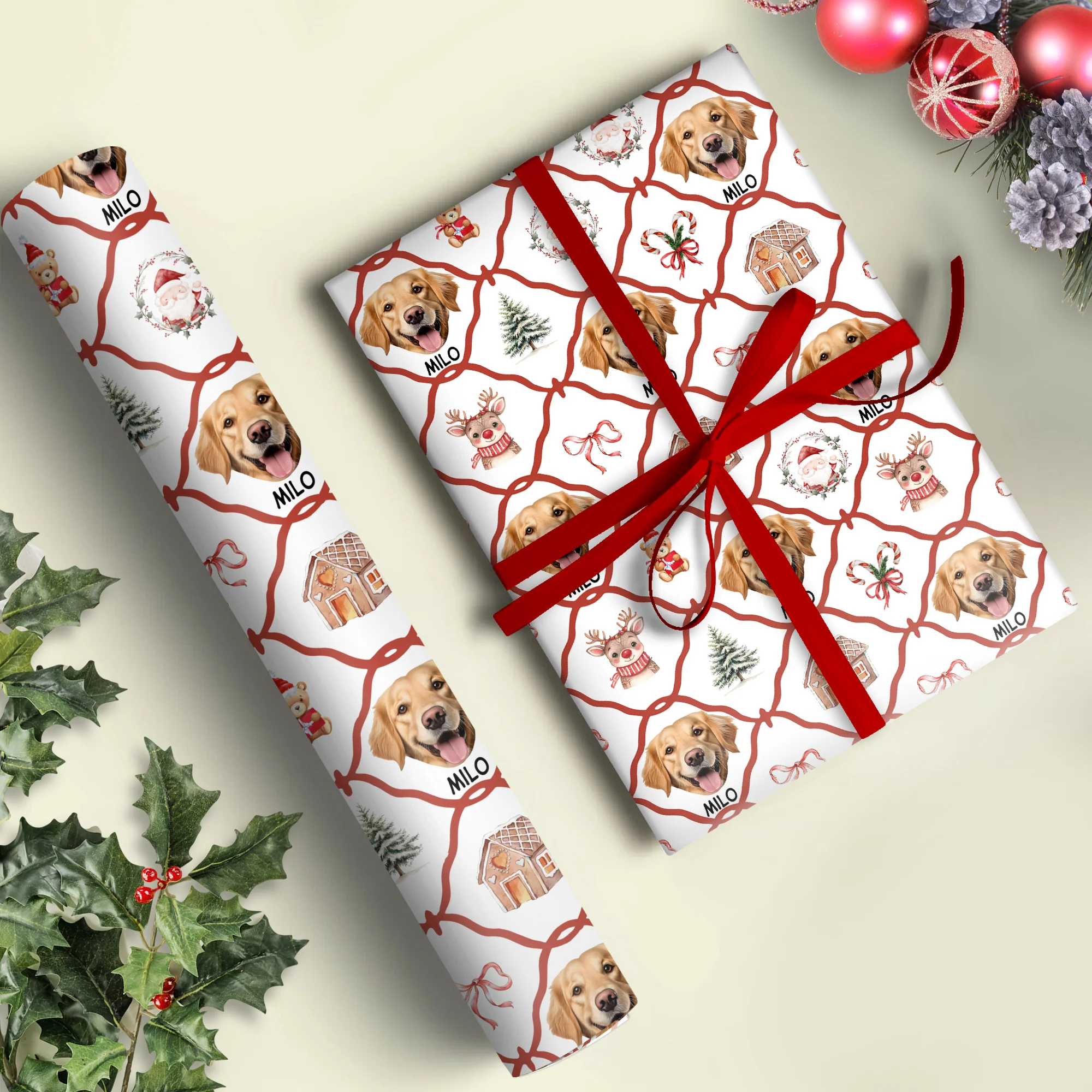 Christmas Dogs Festive Christmas Wrapping Paper CH07 899632 - Image 3