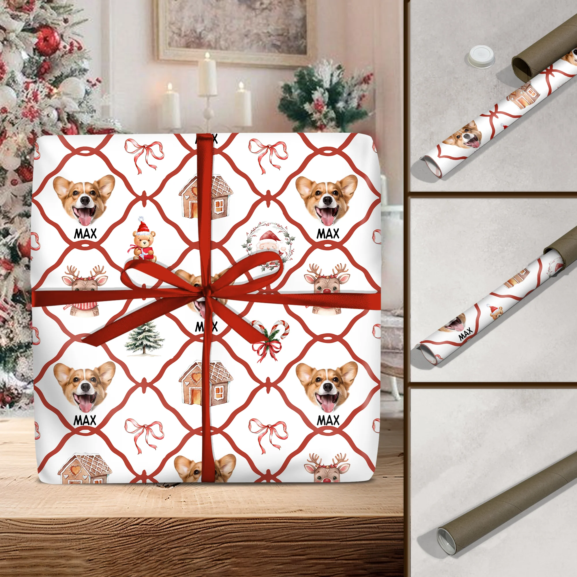 Christmas Dogs Festive Christmas Wrapping Paper CH07 899632 - Image 4