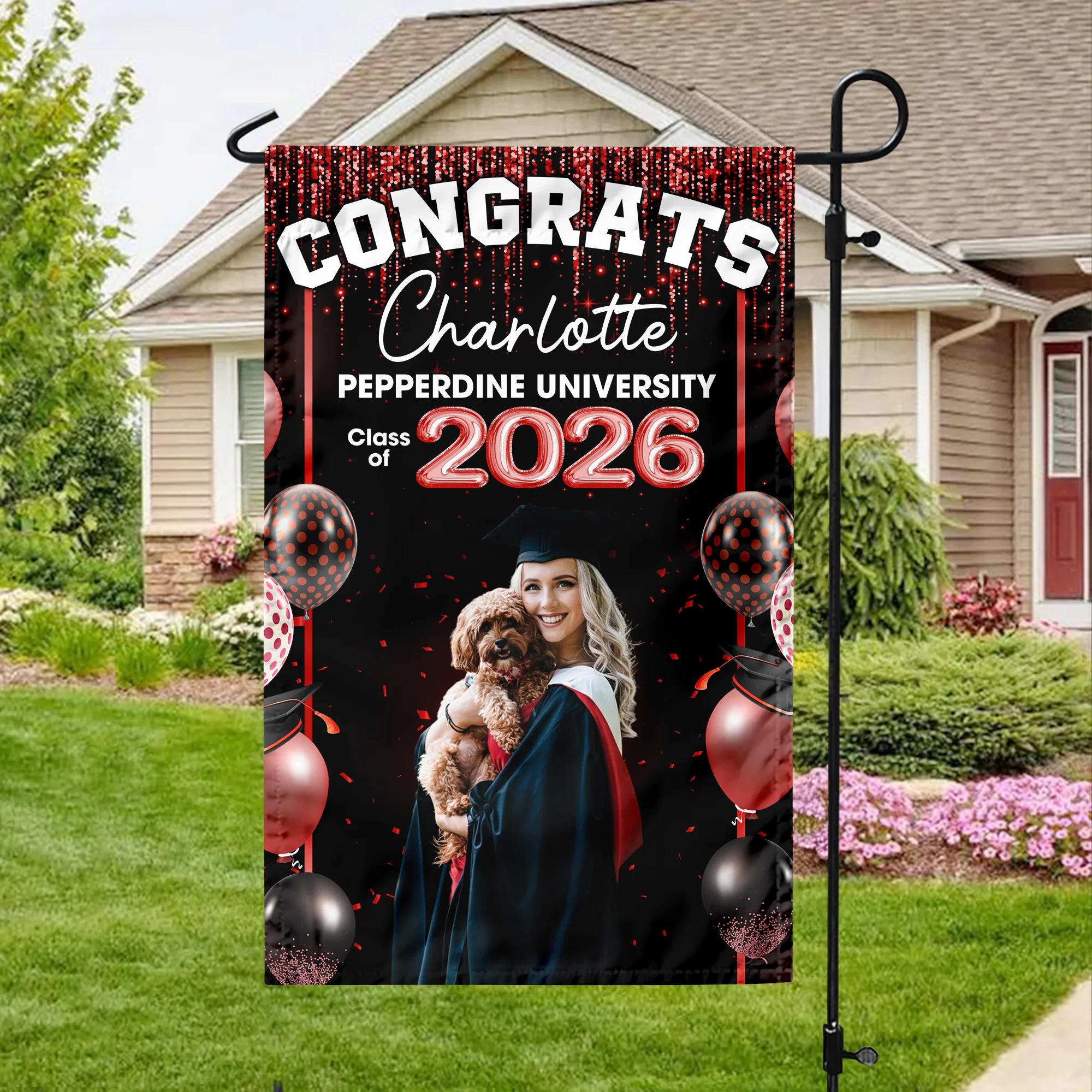 Congrats Class of 2026 Custom Photo And Name Graduation Party Garden Flag CH07 910862 - Image 3