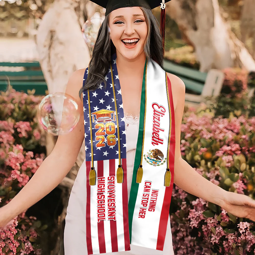 Country Flag Class of 2026 - We Are So Proud of You Stoles Sash, Graduation Gift, Senior Gift CH07 910056 - Image 5