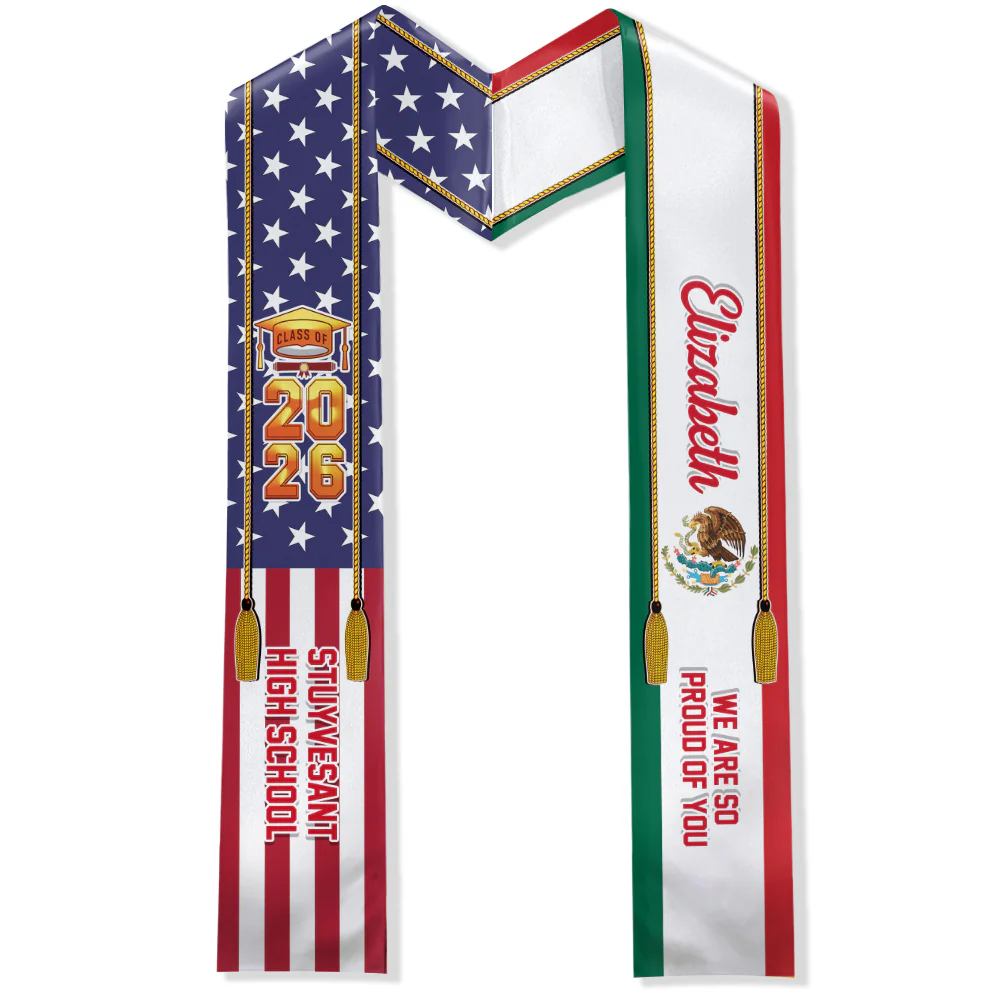 Country Flag Class of 2026 - We Are So Proud of You Stoles Sash, Graduation Gift, Senior Gift CH07 910056 - Image 7