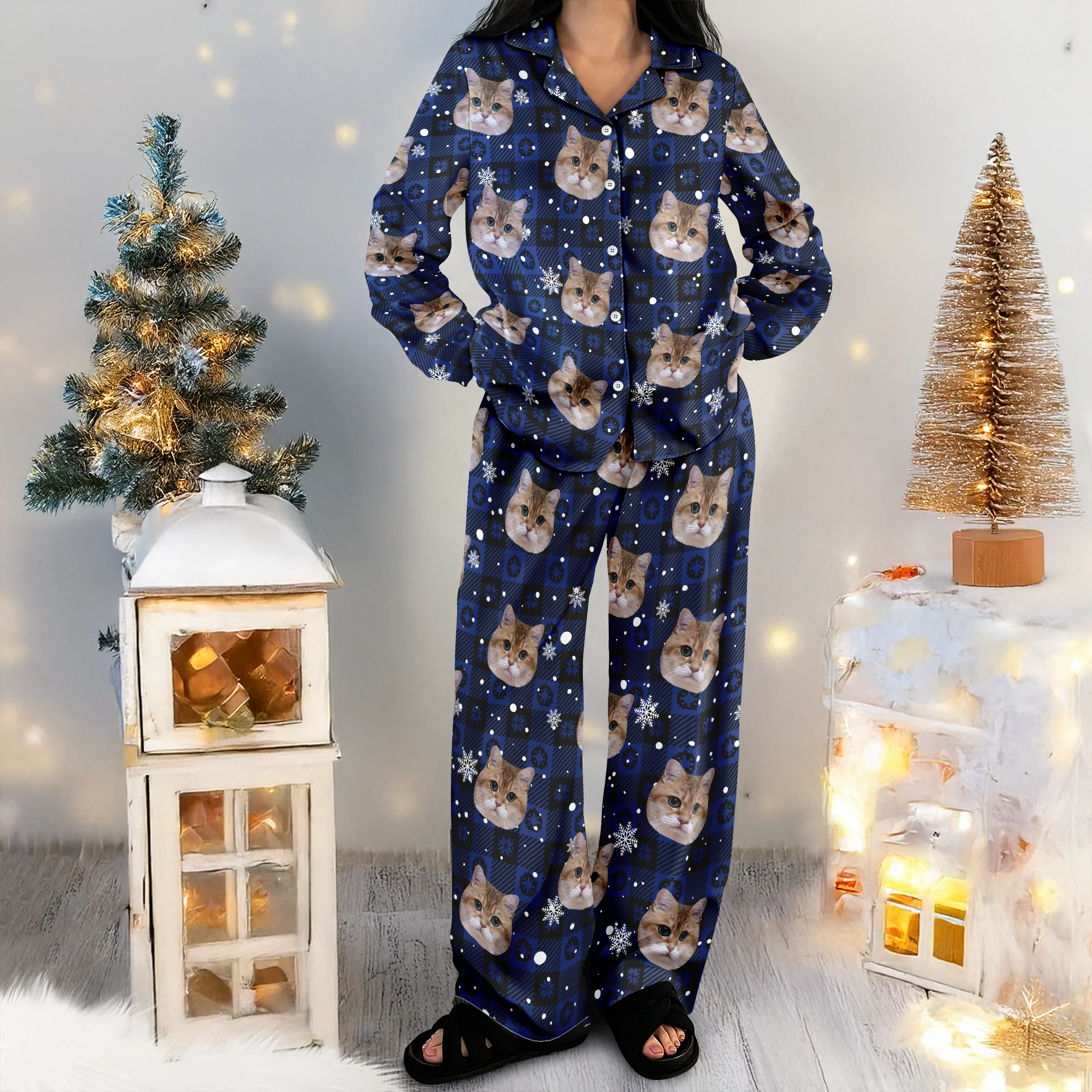 Custom Buddy Photo Christmas Snow Pajamas CH07 899910 - Image 4