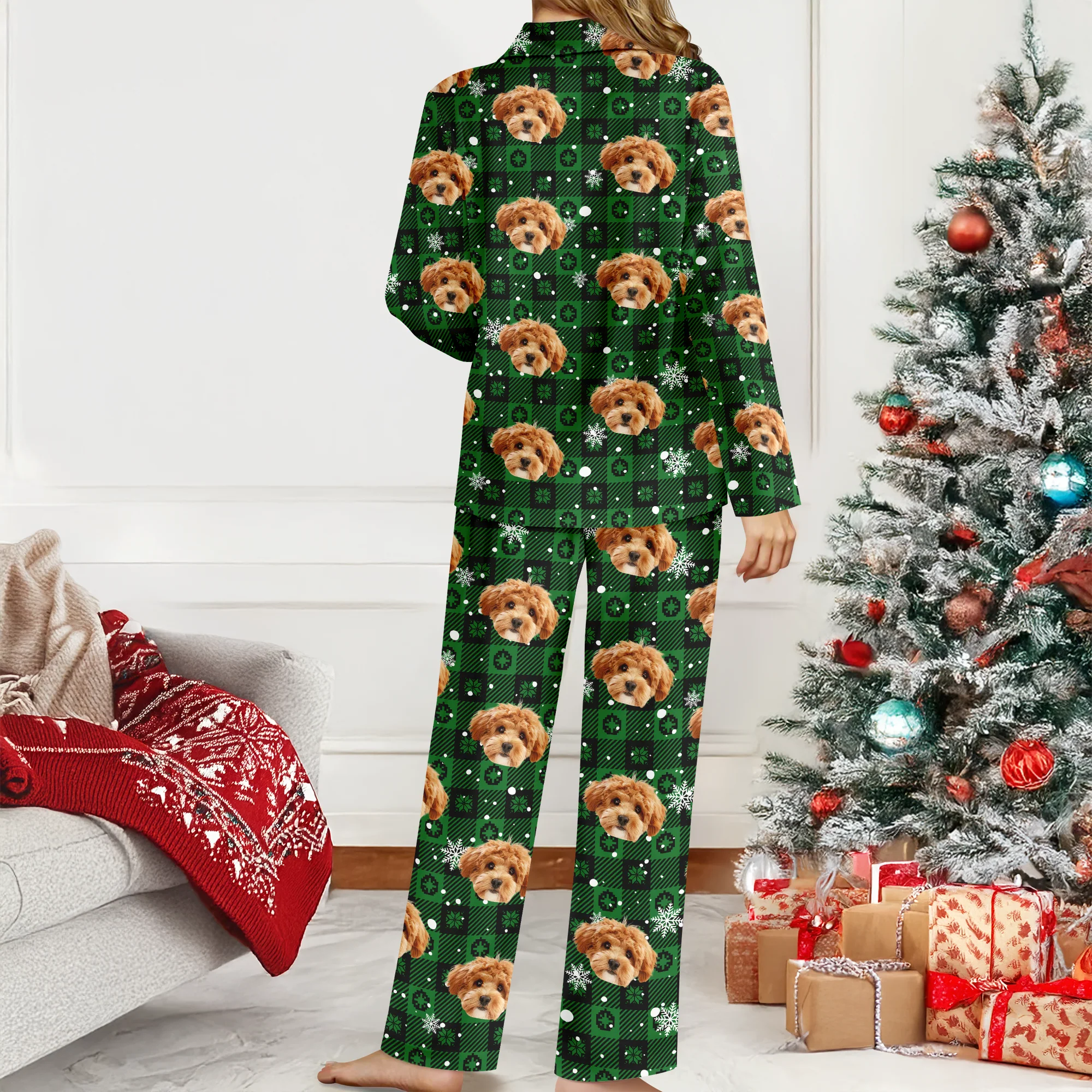 Custom Buddy Photo Christmas Snow Pajamas CH07 899910 - Image 5
