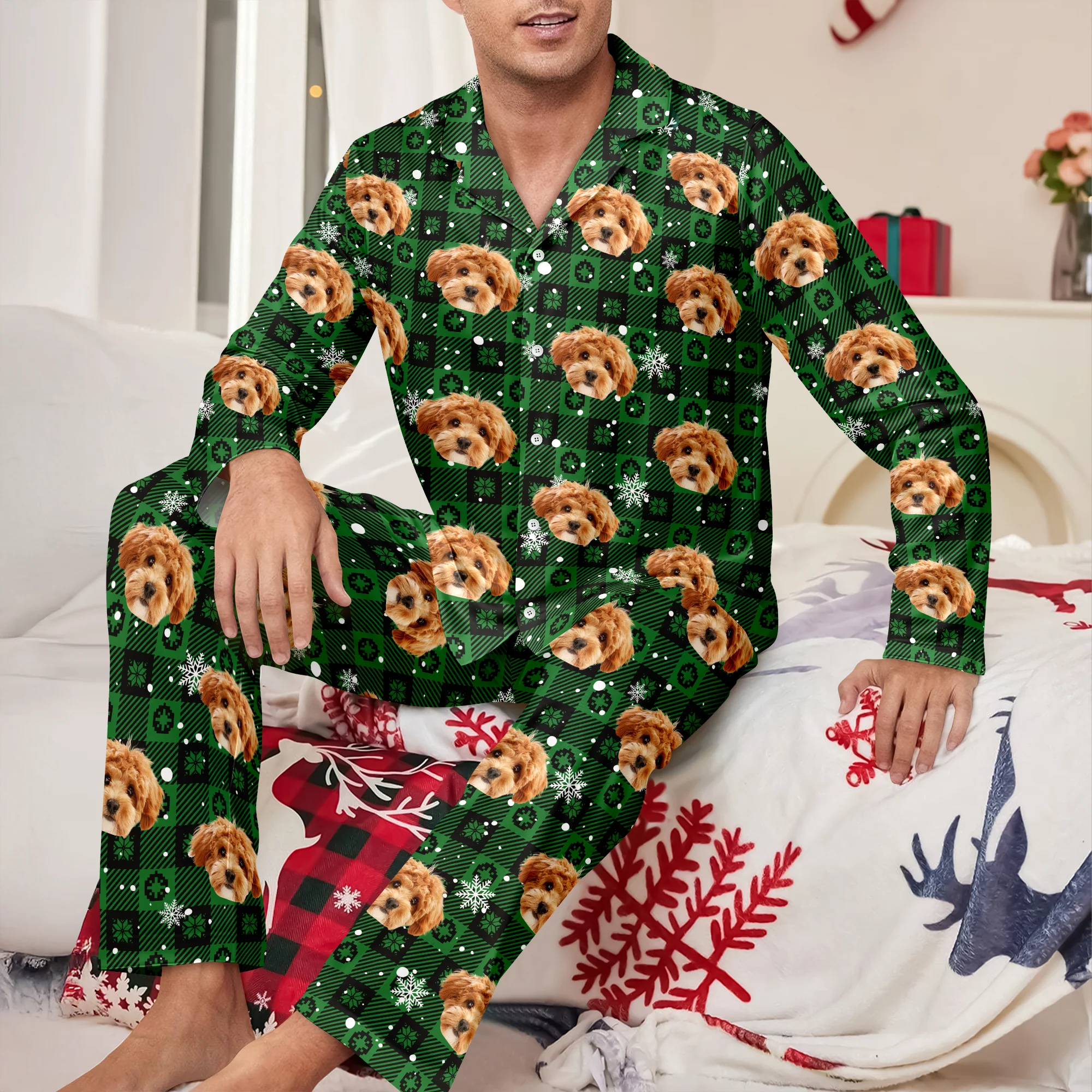Custom Buddy Photo Christmas Snow Pajamas CH07 899910 - Image 6