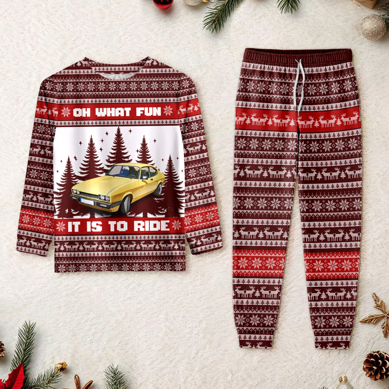 Custom Car Photo Oh What Fun It Is To Ride Sleepwear For Men, Car Lovers CH07 895624 - Image 4