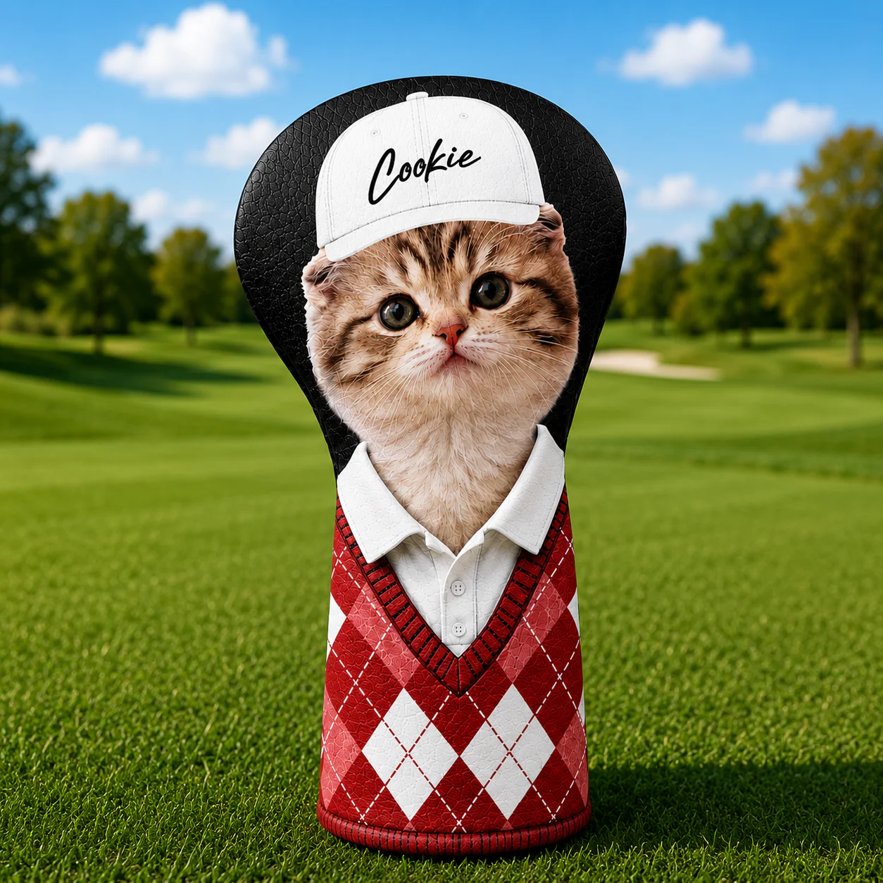 Custom Cat Dog Pet Photo Golf Head Cover, Golf Club Cover - Gift For Dog Cat Dad Mom, Golf Lovers CH07 911412 - Image 2