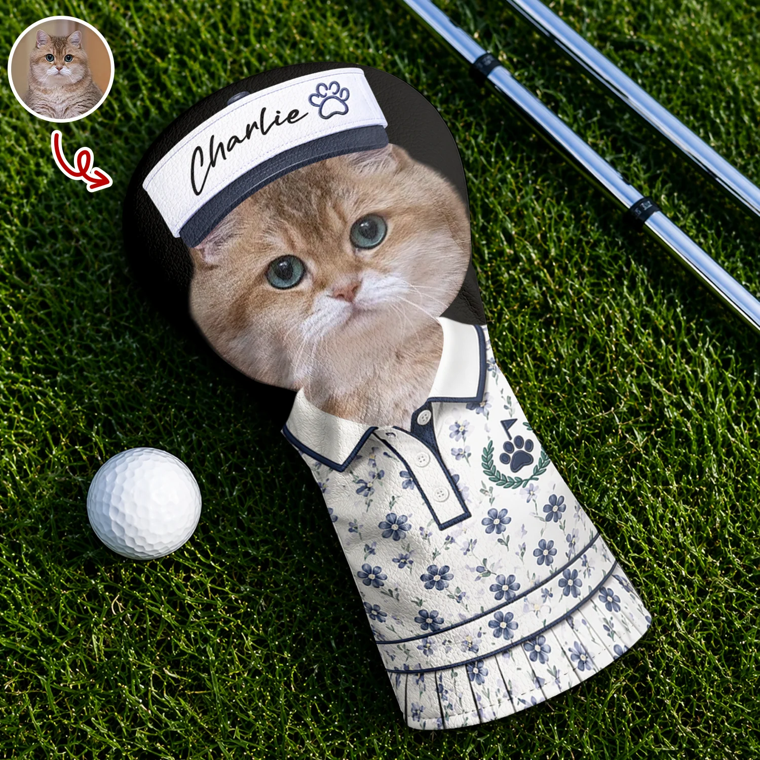 Custom Cat Dog Pet Photo Golf Head Cover, Golf Club Cover - Gift For Dog Cat Dad Mom, Golf Lovers CH07 911412 - Image 6