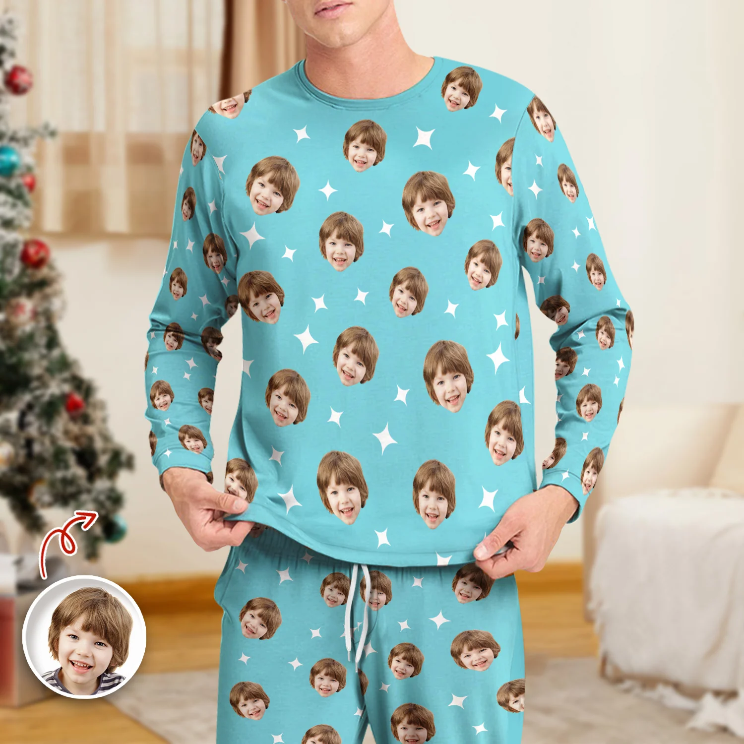 Custom Children Photo For Dad And Mom Sleepwear CH07 899044 - Image 2