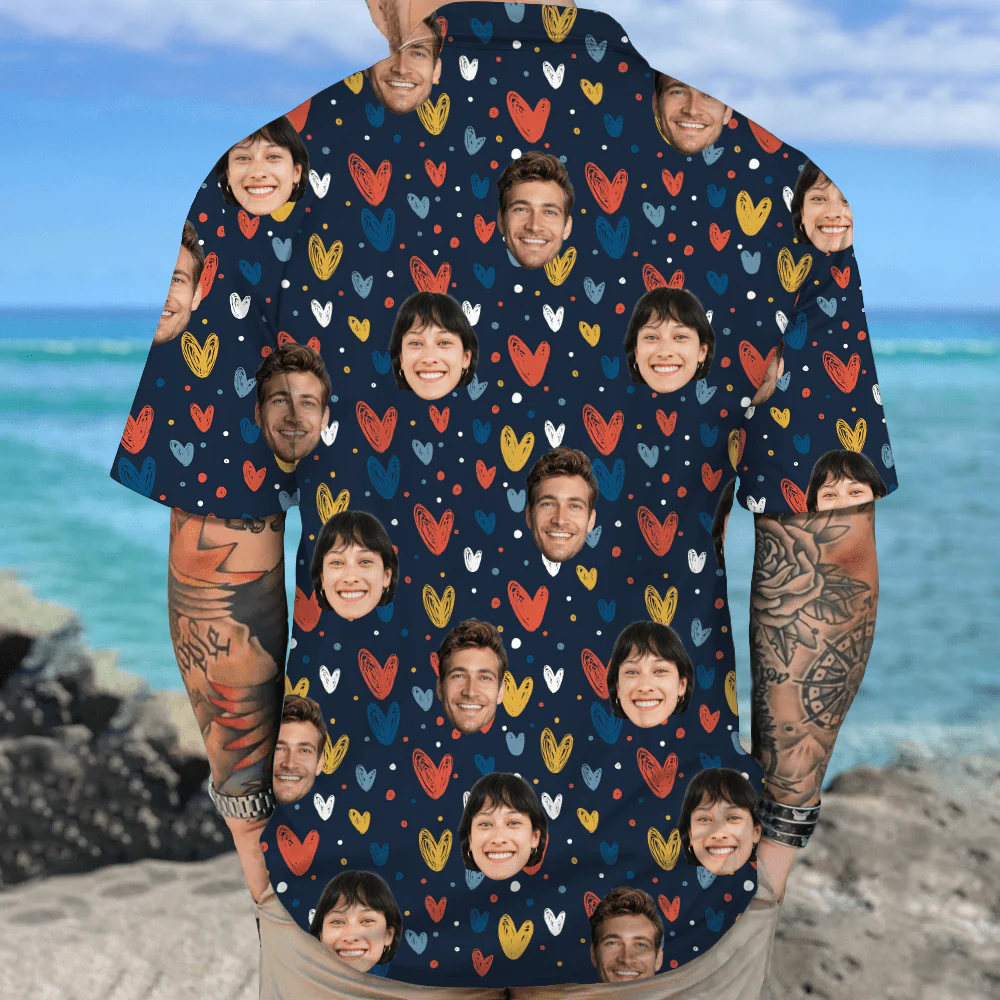 Custom Couple Face Hawaii Shirt Personalized Couple Photo Gifts Valentines Gift HA75 895056 - Image 6