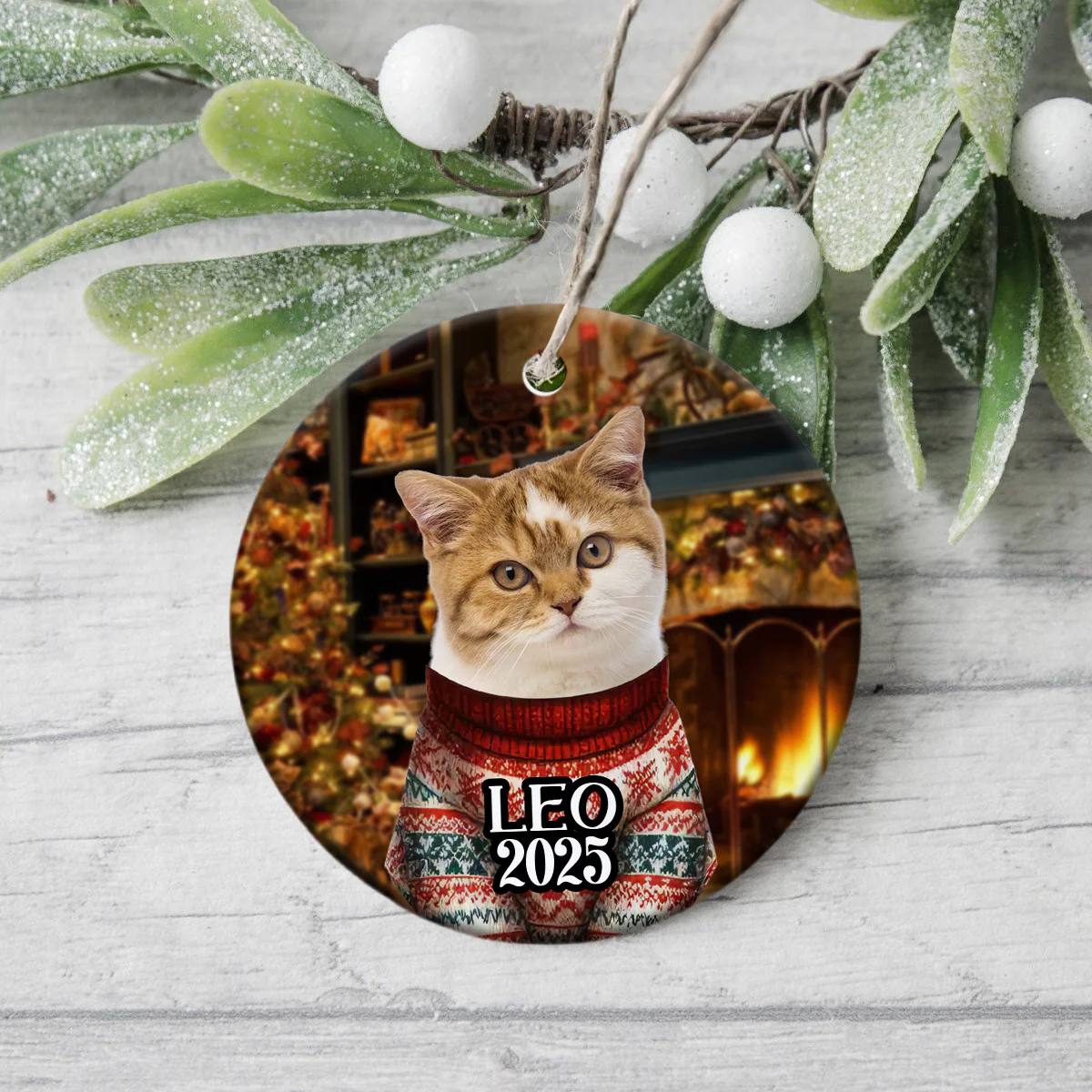 Custom Cute Cat Photo Christmas Ornament Gift For Cat Lover CH07 899408 - Image 2