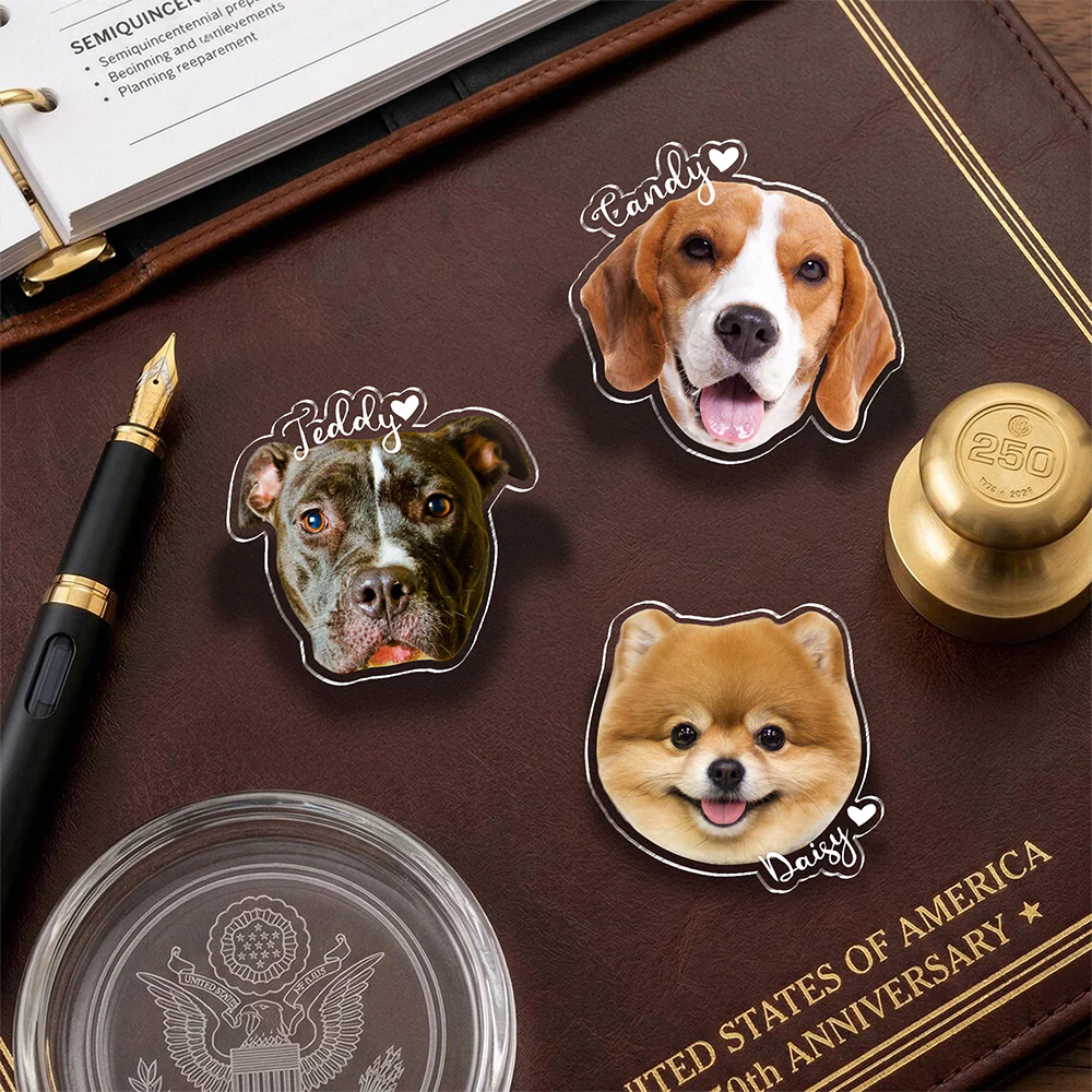 Custom Cute Dog Photo Acrylic Pin For Dog Mom Dog Dad CH07 911076 - Image 6