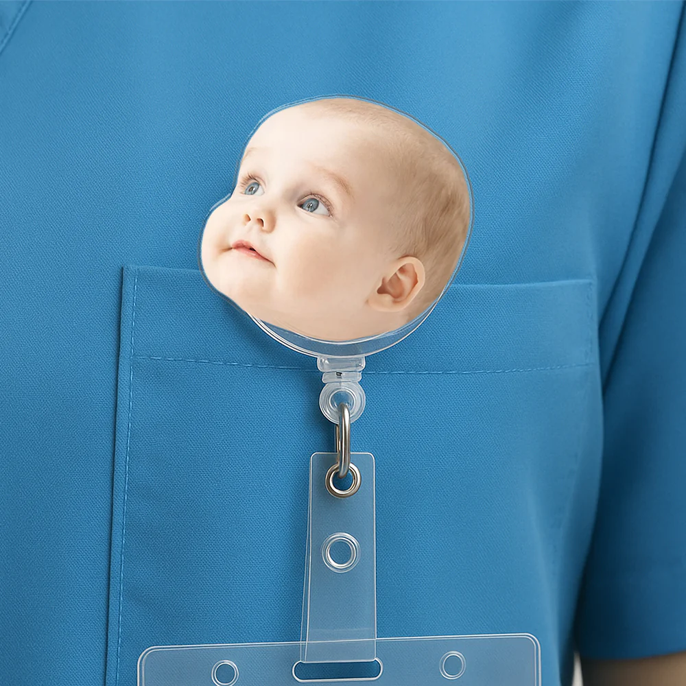 Custom Cute Kid Face Acrylic Badge Reel CH07 910760 - Image 3