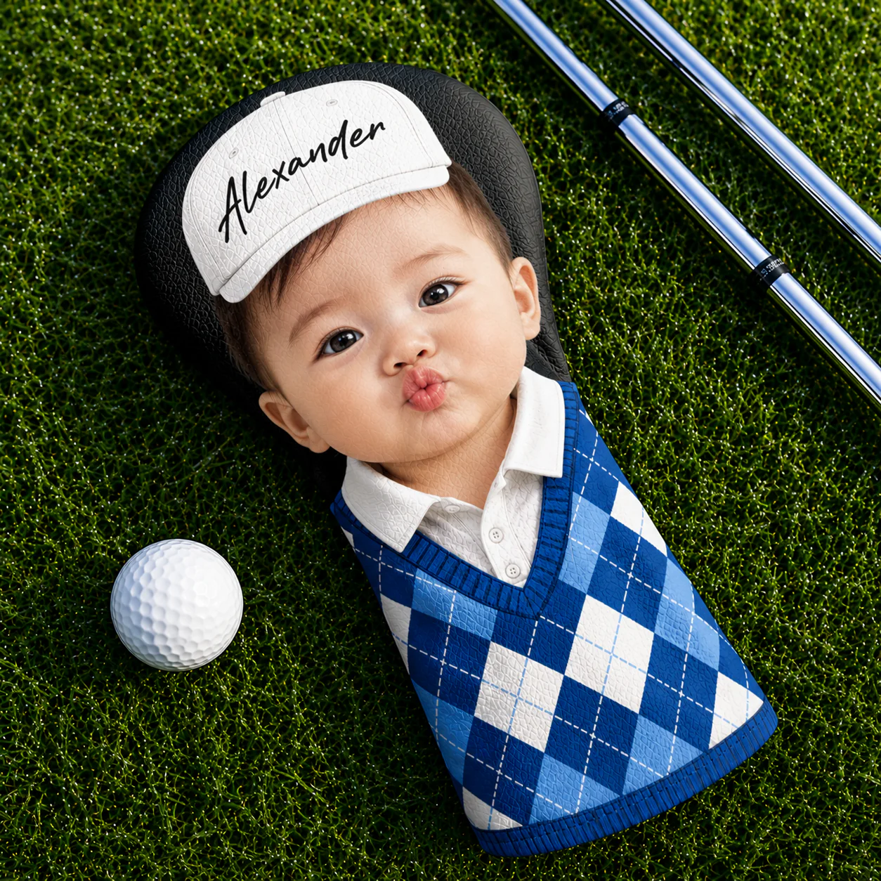 Custom Cute Kid Photo Golf Head Cover, Golf Club Cover - Gift For Golf Lovers CH07 911414 - Image 2