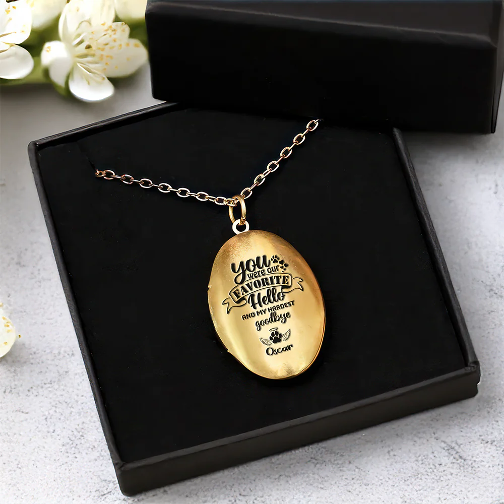 Custom Dog Cat in Heaven Photo Personalized I am Alway With You Locket Necklace CH07 895576 - Image 5