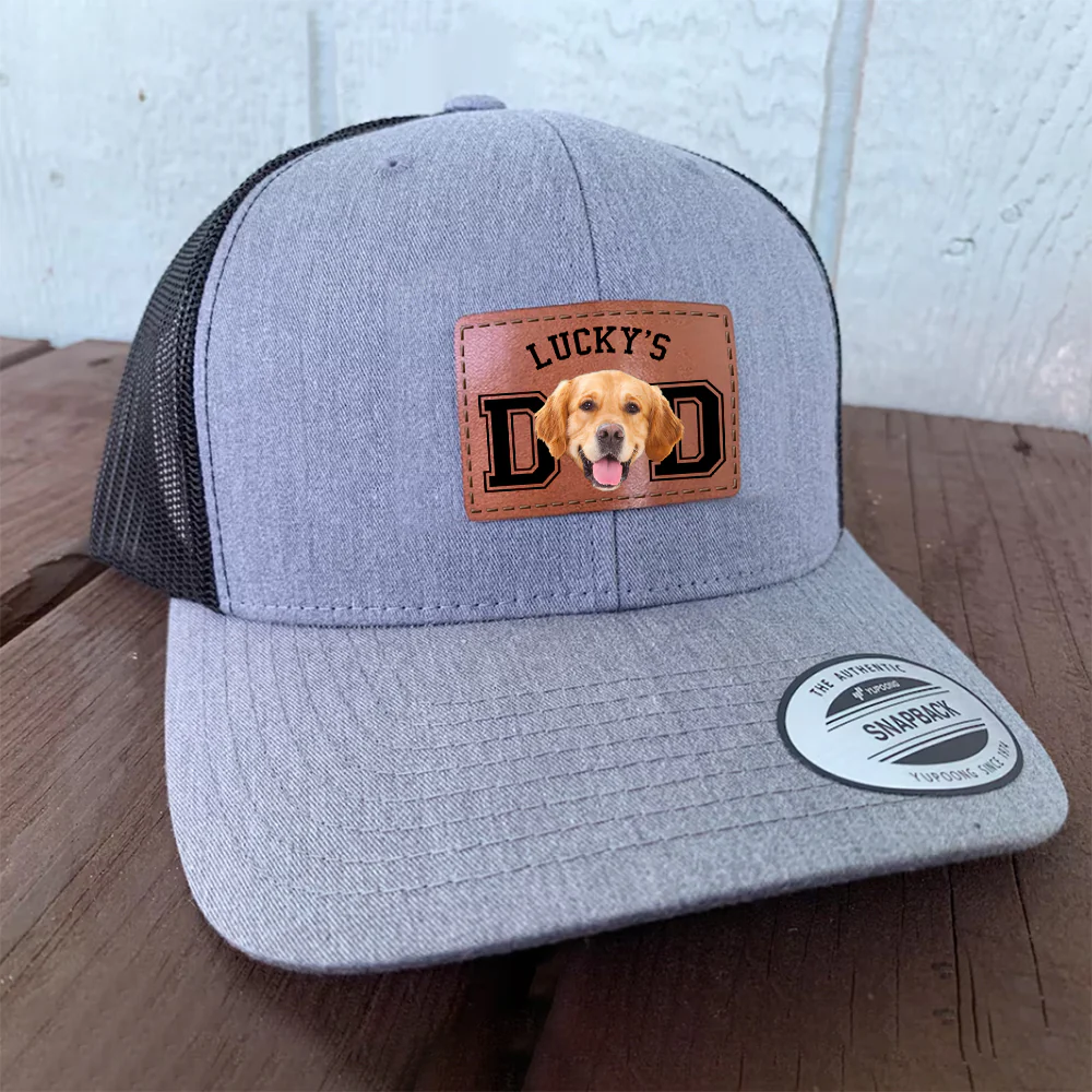 Custom Dog Cat Photo Dad Leather Patch CH07 895956 - Image 3