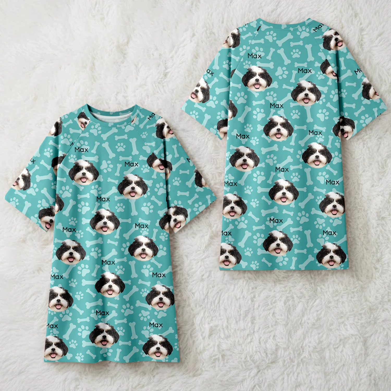 Custom Dog Cat Photo & Name Nightgown Gift For Dog Lovers Cat Lovers CH07 910366 - Image 4