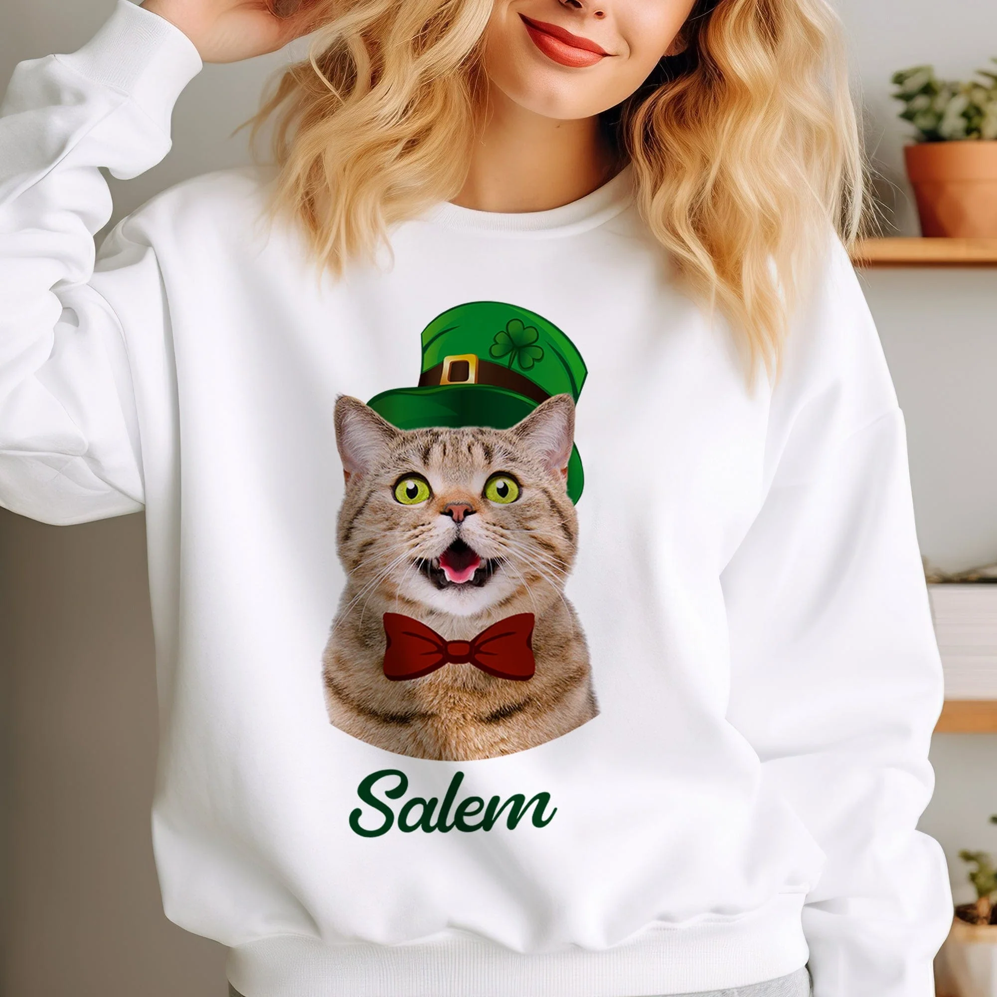 Custom Dog Cat Photo ST Patrick's Day Bright Shirt Dog Lovers Gift Cat Lovers Gift CH07 895178 - Image 2