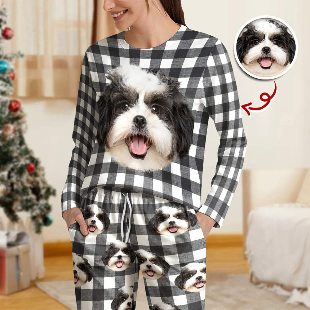 Custom Dog Face Photo With Christmas Accesories Sleepwear CH07 899248 - Image 4