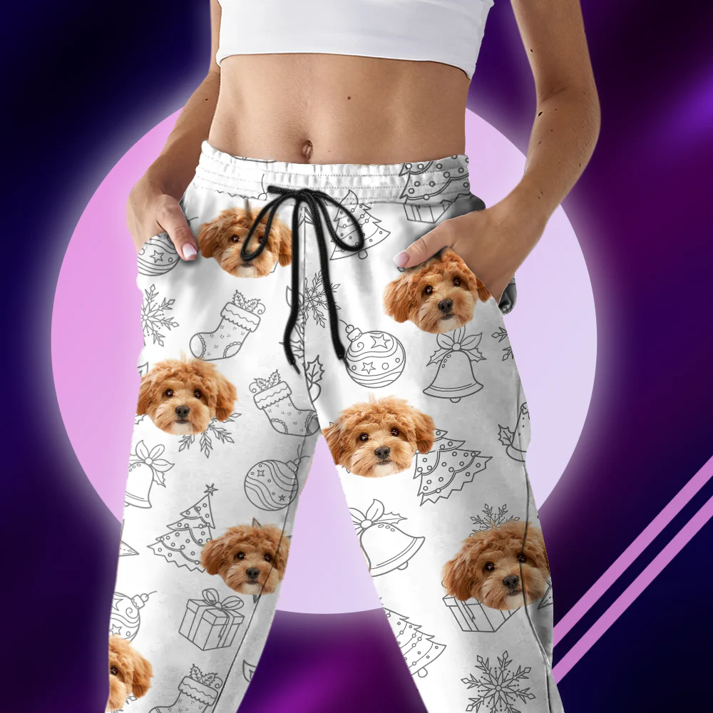 Custom Dog Photo Christmas Sweatpants Christmas Gift For Pet Lovers CH07 896450 - Image 4