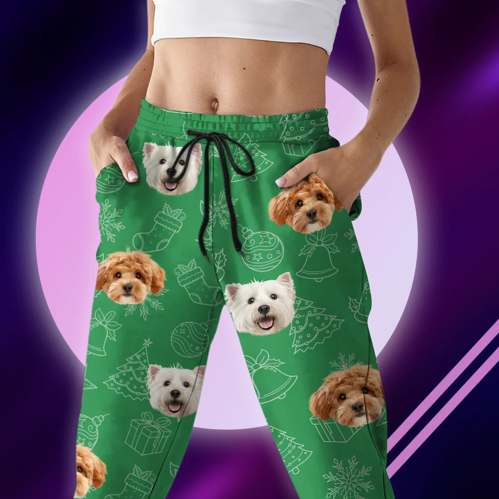 Custom Dog Photo Christmas Sweatpants Christmas Gift For Pet Lovers CH07 896450 - Image 5