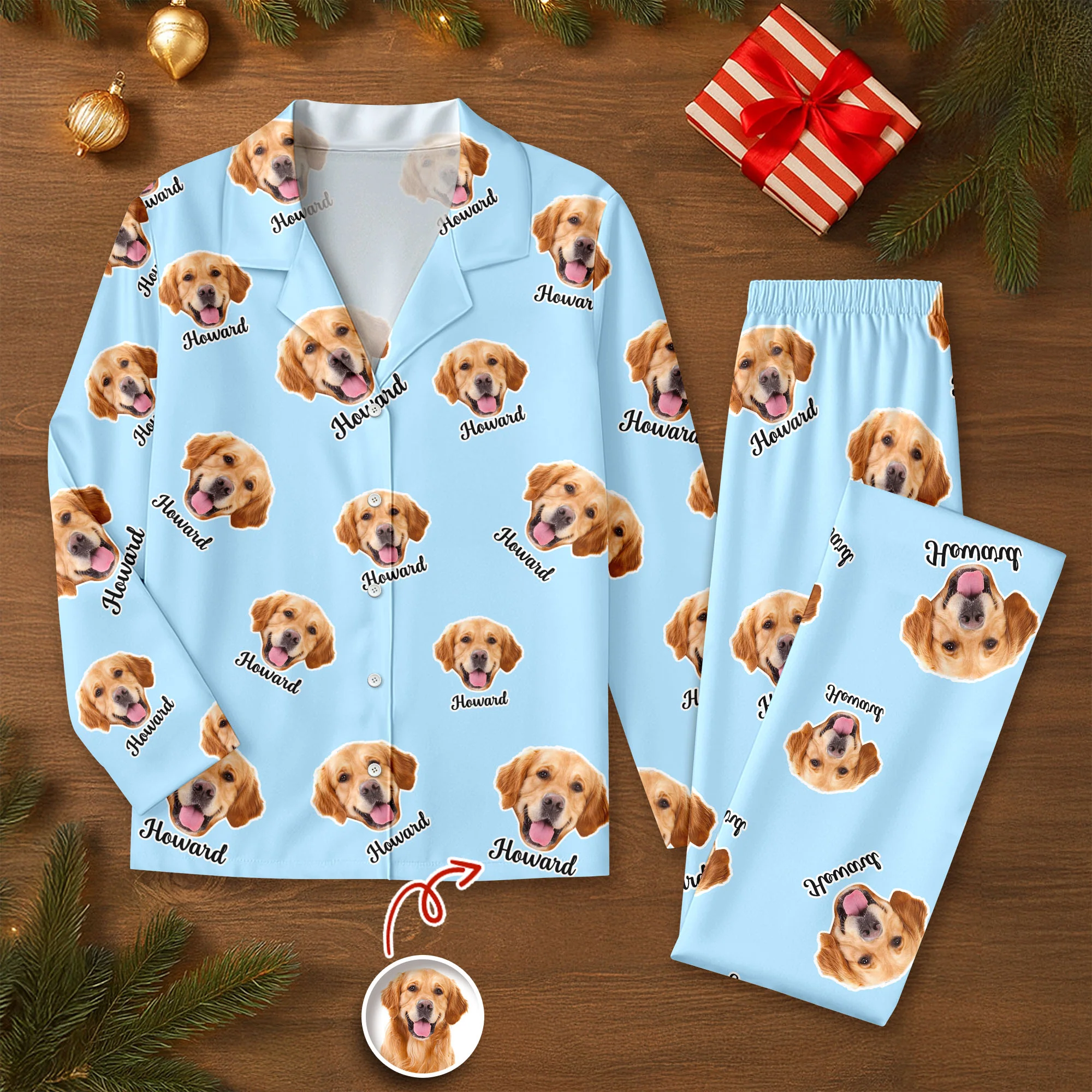 Custom Dog Photo Personalized Cute Puppy Pajamas CH07 899670 - Image 2