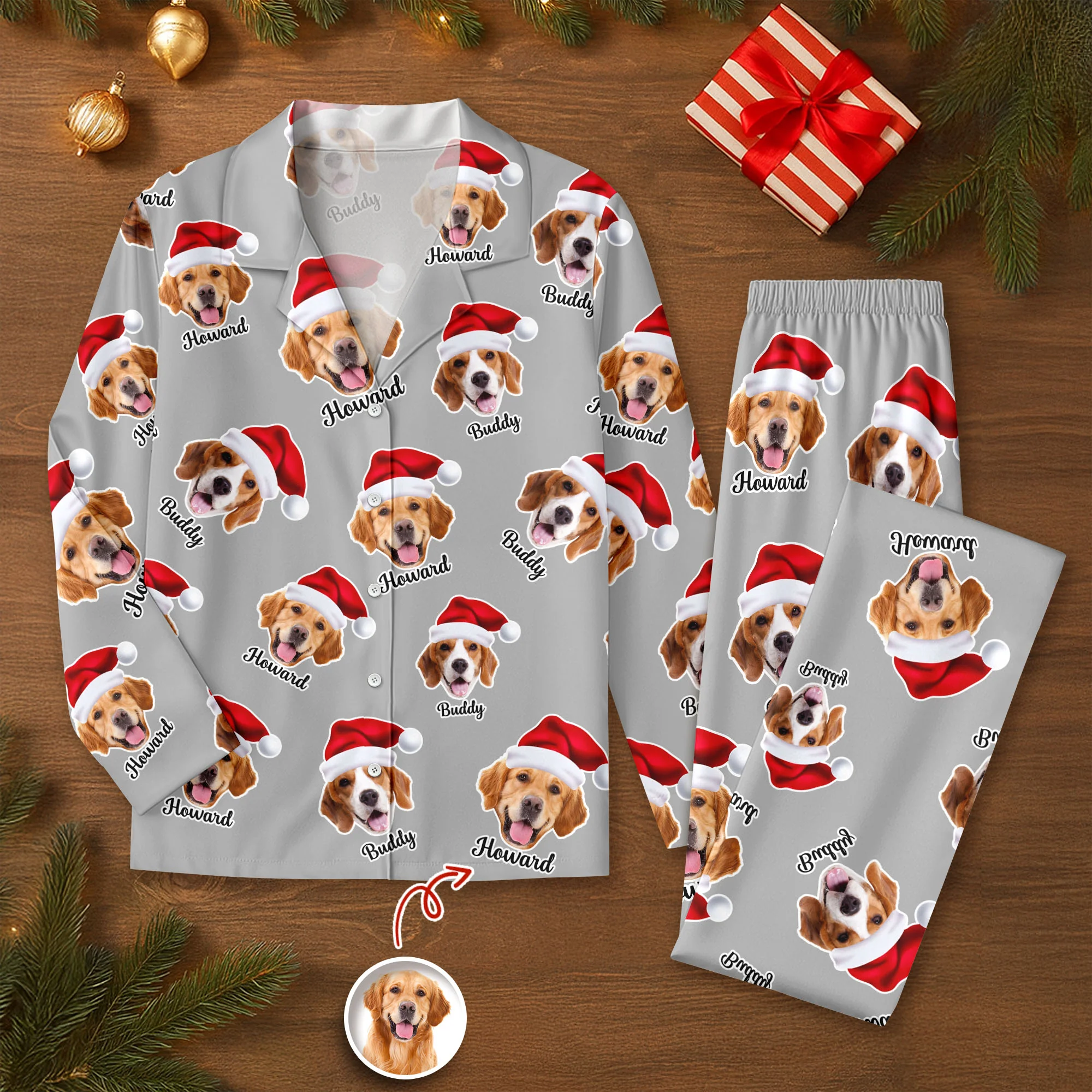 Custom Dog Photo Personalized Cute Puppy Pajamas CH07 899670 - Image 3
