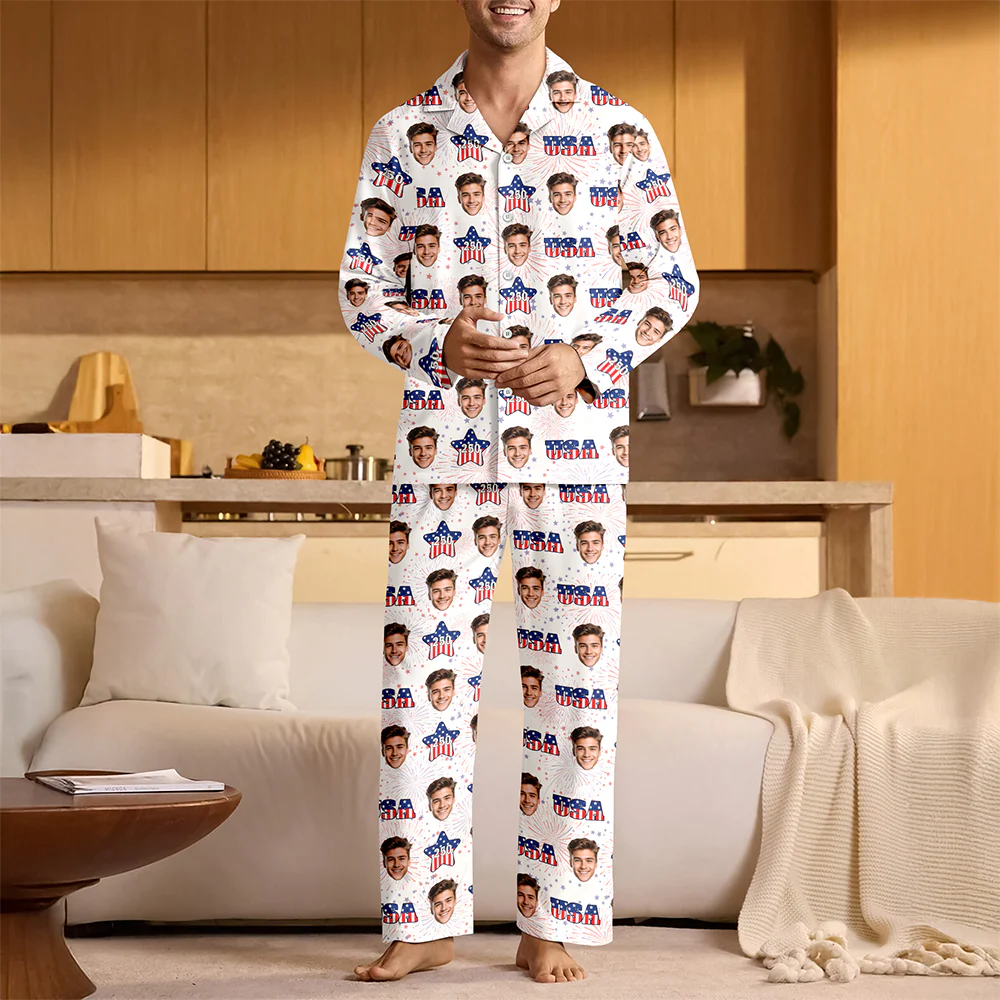 Custom Face Celebrate 250 Years America Anniversary 250th Independence Day Pajamas CH07 899746 - Image 8