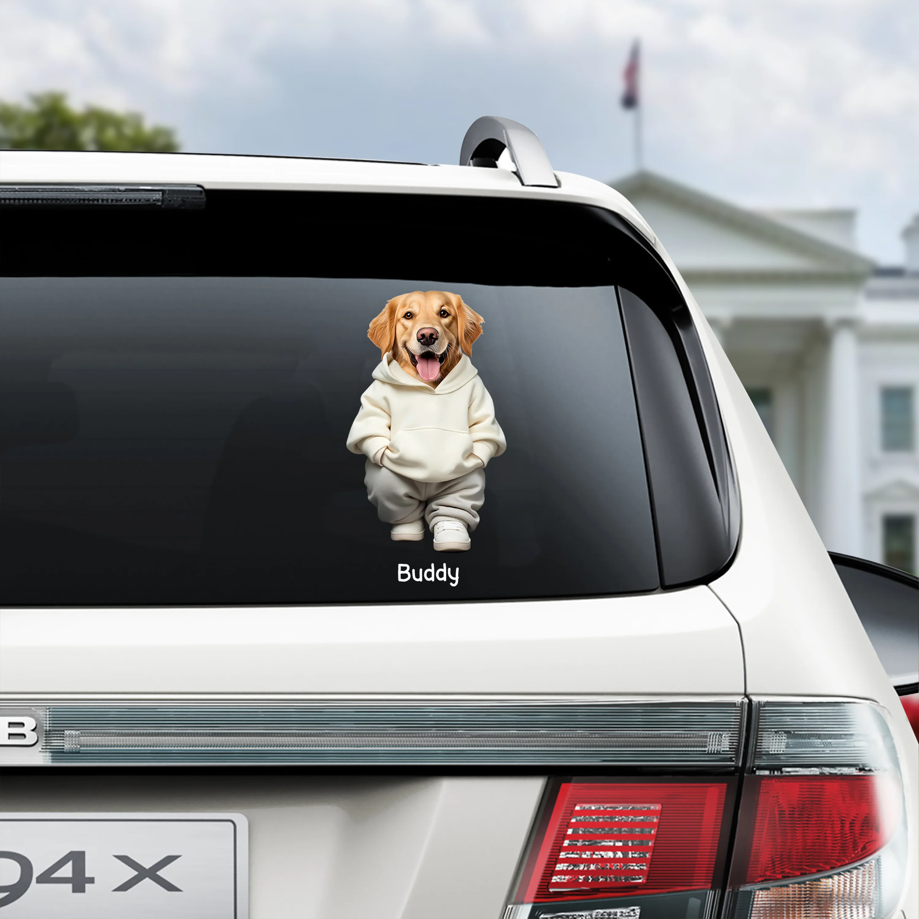 Custom Face Cute Dog Car Window Decal Sticker For Dog Dad Dog Mom CH07 895500 - Image 3