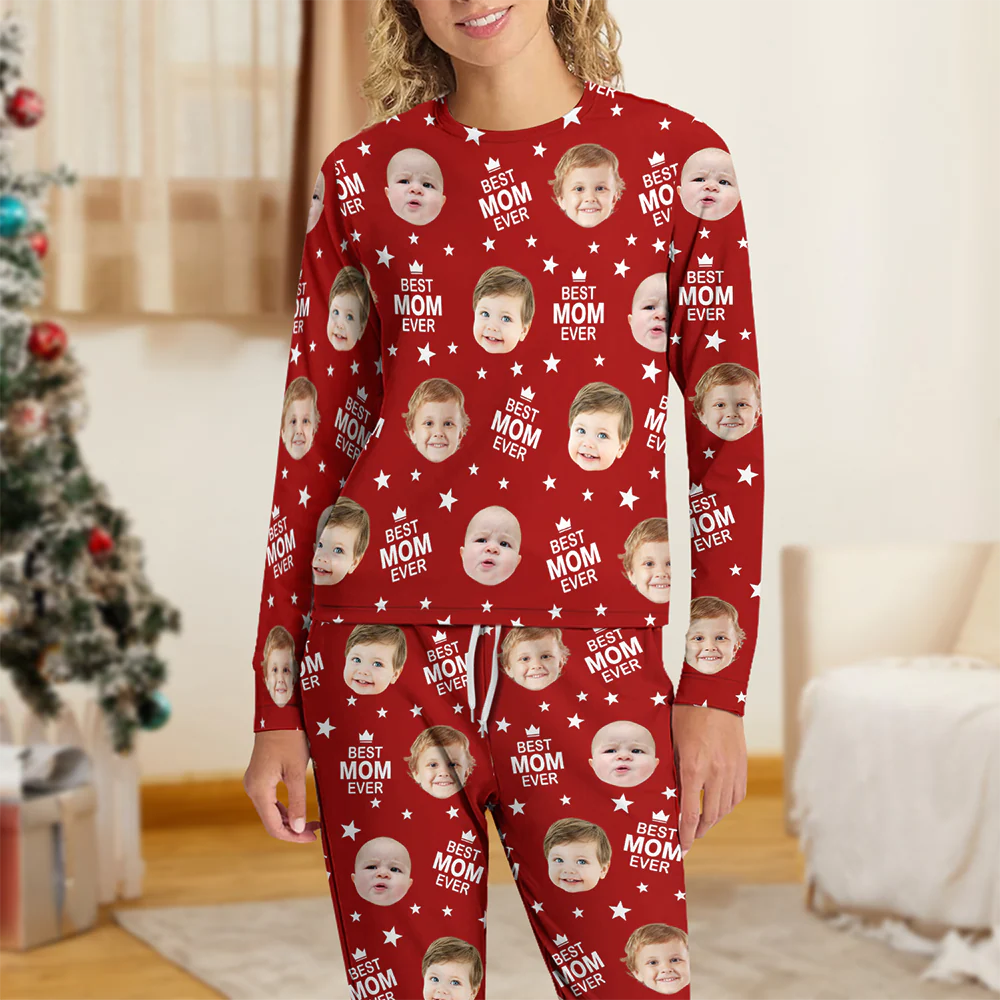 Custom Face Photo Best Mom Best Dad Ever Sleepwear CH07 899122 - Image 6