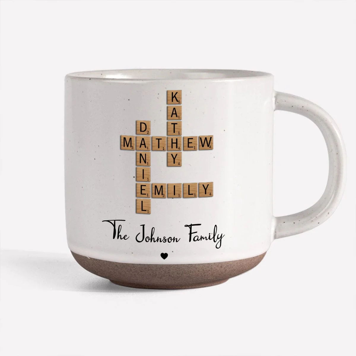 Custom Family Members Name Crossword Puzzle Personalized Pottery Mug TH10 895026