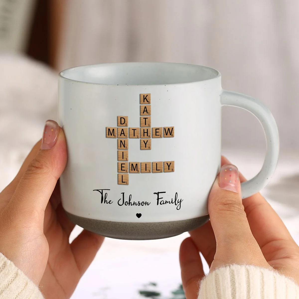 Custom Family Members Name Crossword Puzzle Personalized Pottery Mug TH10 895026 - Image 5