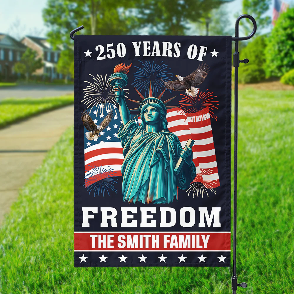 Custom Family Name 250 Years of Freedom American Garden Flag Patriotic Independence Day Decor CH07 899572 - Image 4