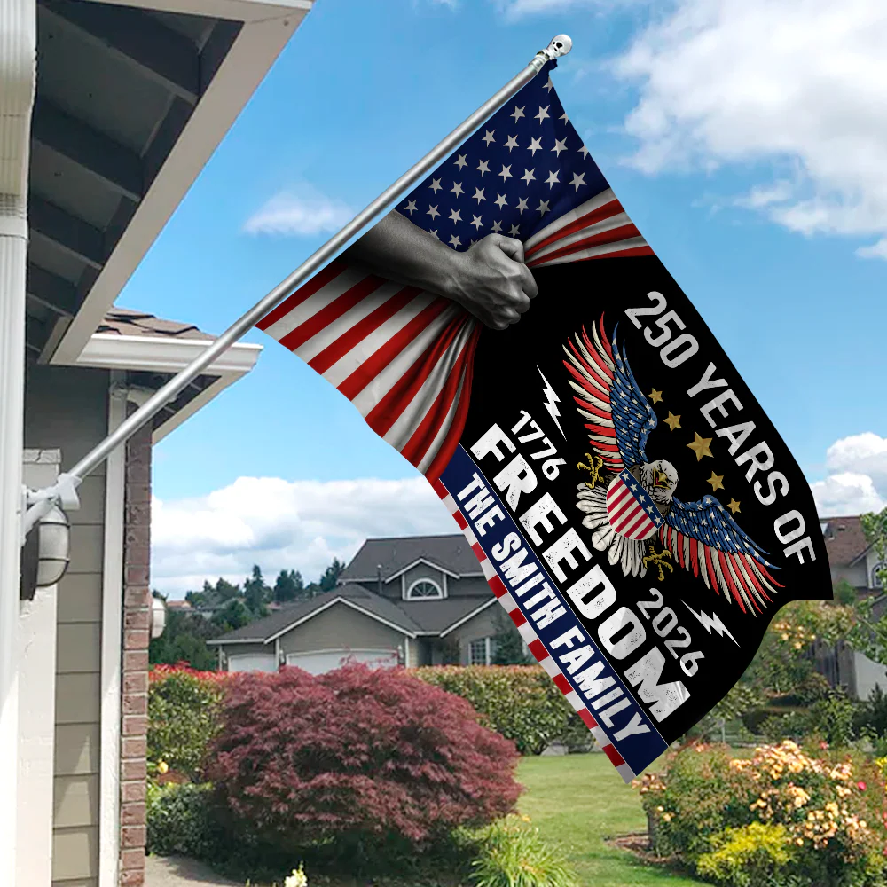 Custom Family Name Celebrate 250th Anniversary of America House Flag CH07 910166 - Image 3