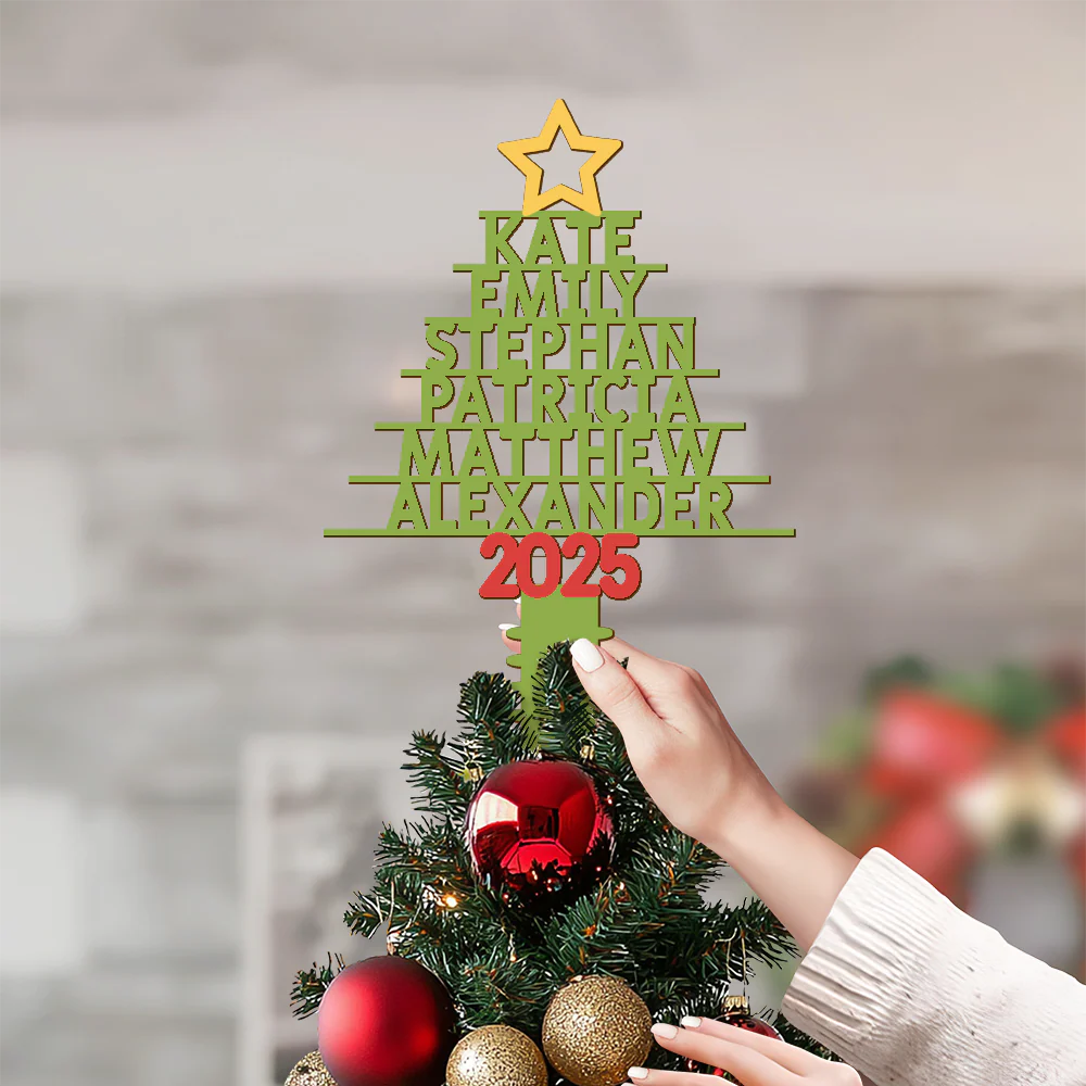 Custom Family Name Christmas Tree Topper For Christmas Holiday CH07 896852 - Image 6