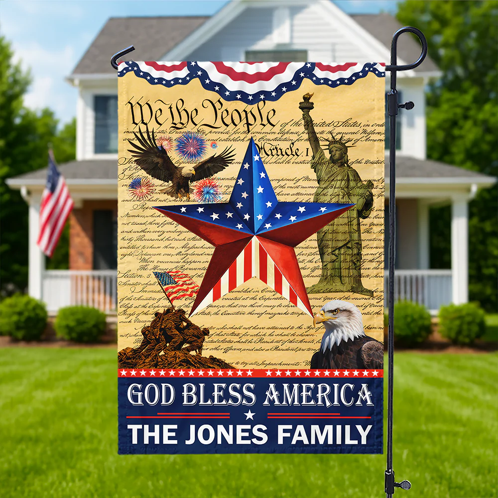 Custom Family Name We The People Flag God Bless America 250th Anniversary Garden Flag CH07 899170 - Image 5