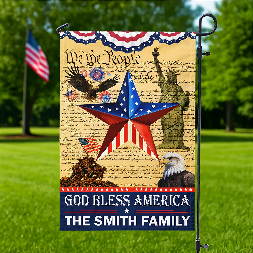 Custom Family Name We The People Flag God Bless America 250th Anniversary Garden Flag CH07 899170 - Image 7
