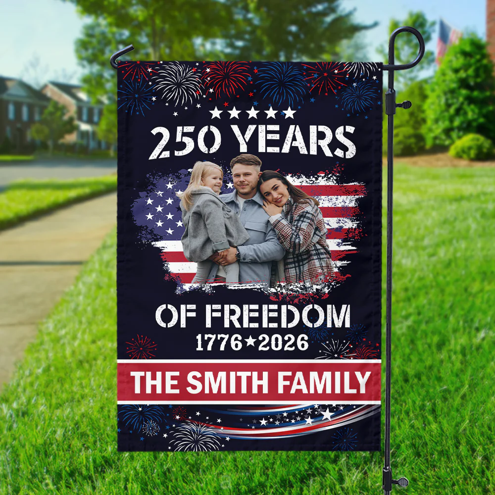 Custom Family Photo Celebrate 250 Years of America Garden Flag CH07 899286 - Image 3