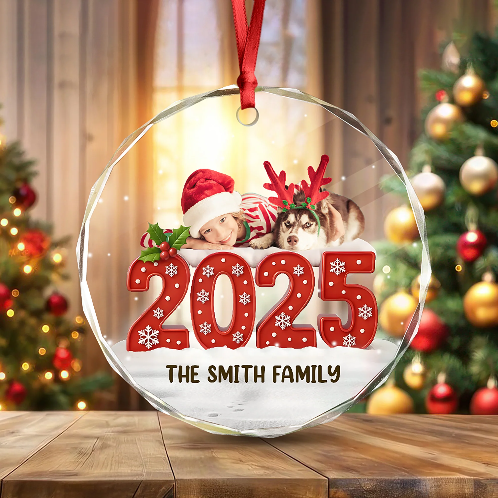 Custom Family Photo Glass Ornament Christmas Gifts For Dad, Mom, Grandpa, Grandma CH07 899984 - Image 7
