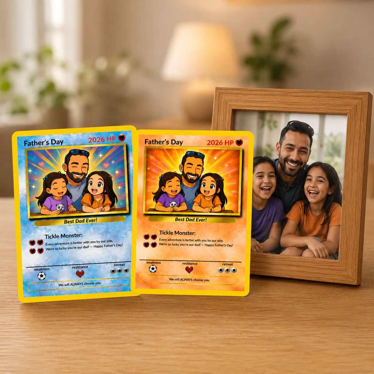 Custom Father's Day Photo Card Best Dad Ever PKM Trainer Card Father's Day Gift CH07 911620 - Image 5