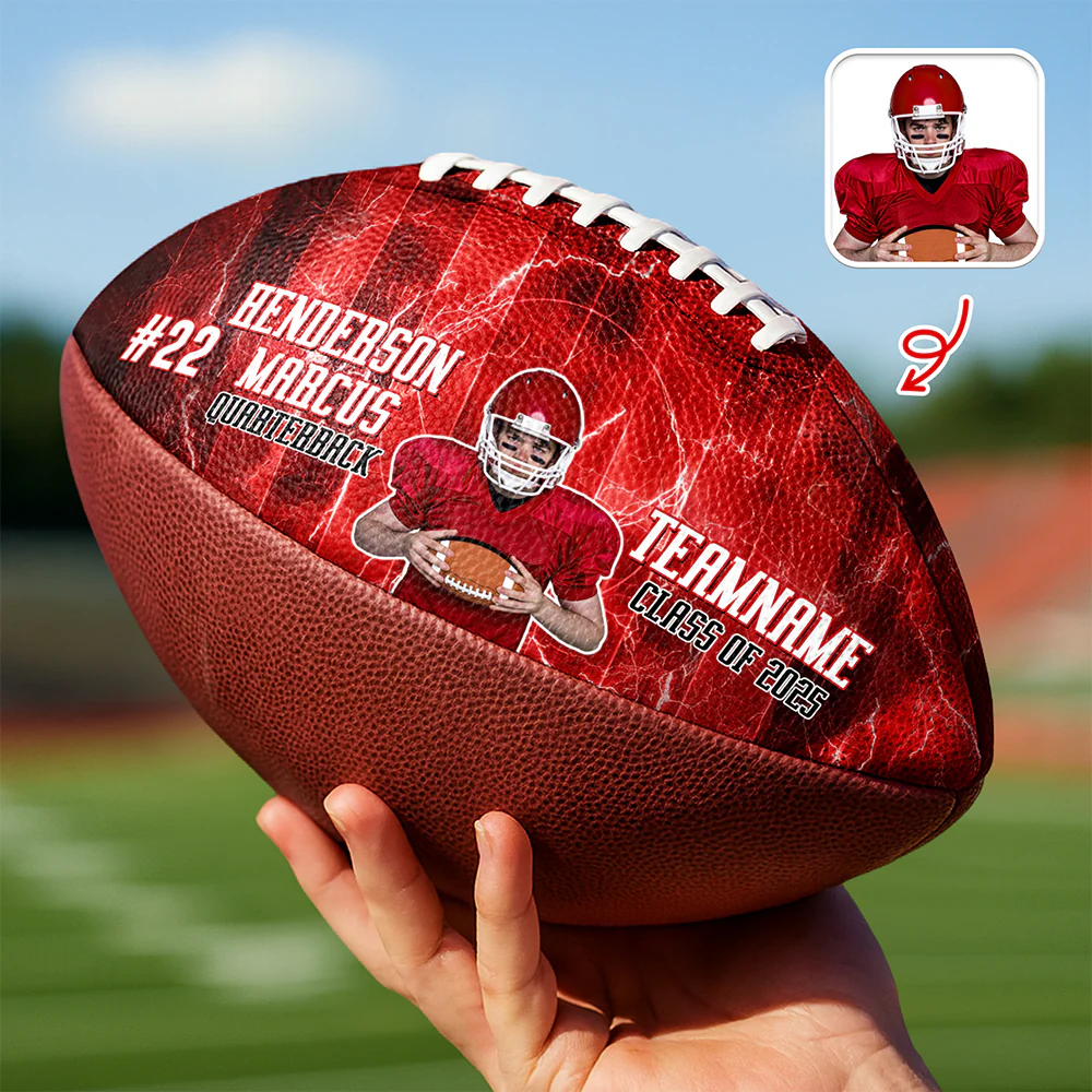 Custom Football Player Photo Football Ball Class of 2025 Football Team Gifts CH07 899592 - Image 3