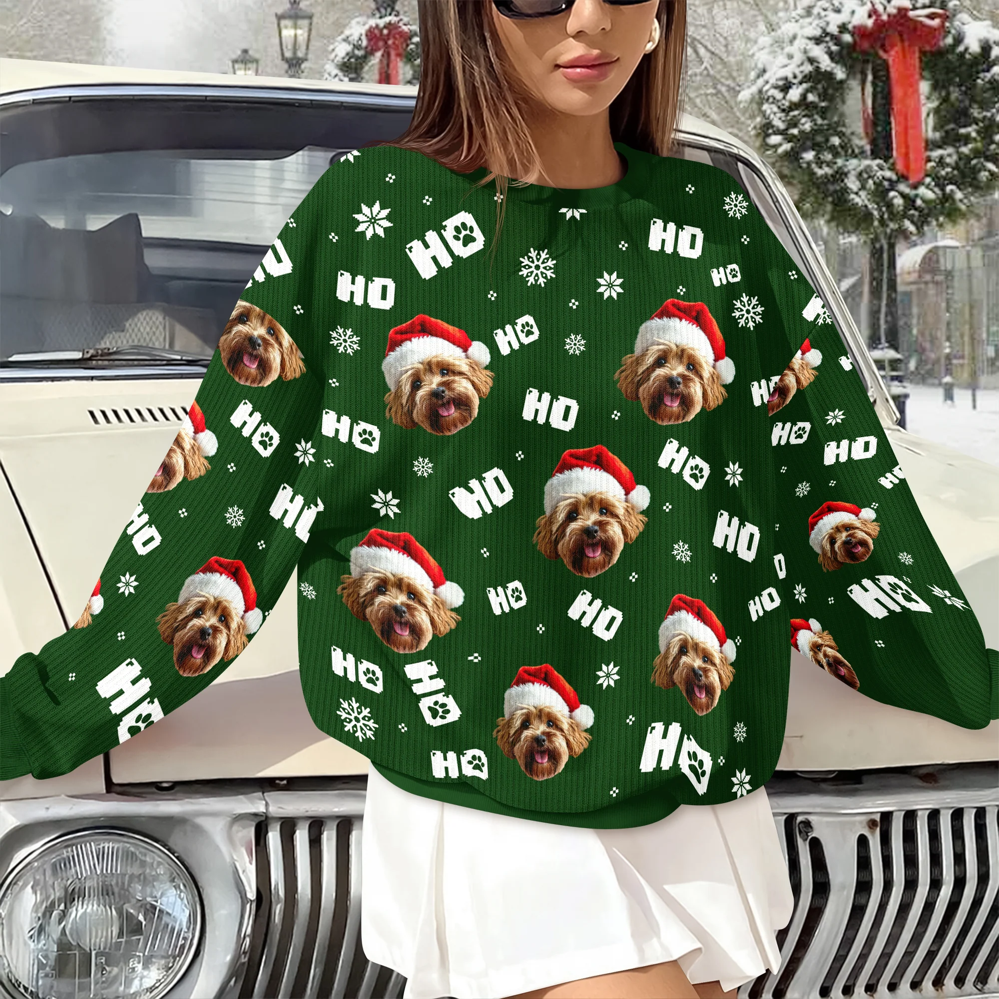 Custom Funny Dog Photo Christmas Ugly Sweater Personalized Gift For Dog Lover CH07 896672 - Image 8