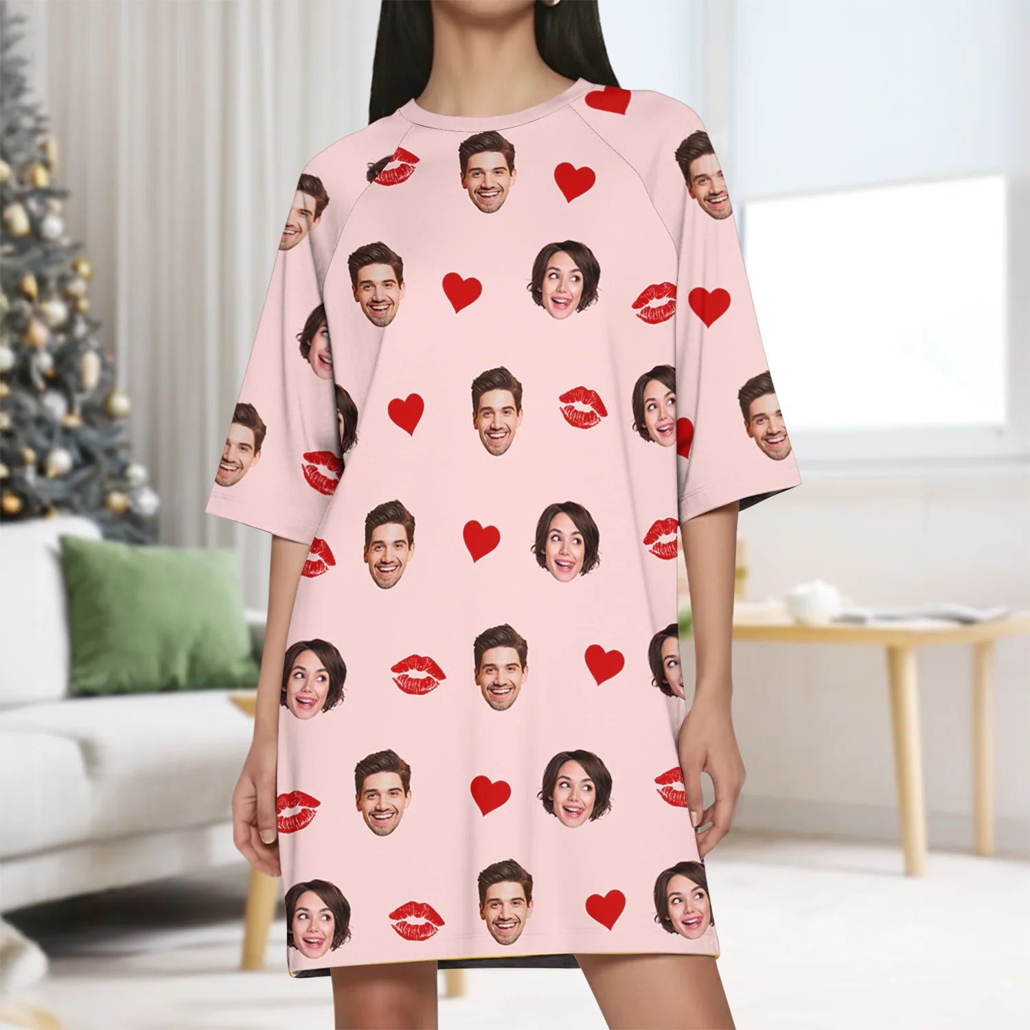 Custom Funny Face Nightgown Gift For Wife, Girlfriend CH07 910364 - Image 5