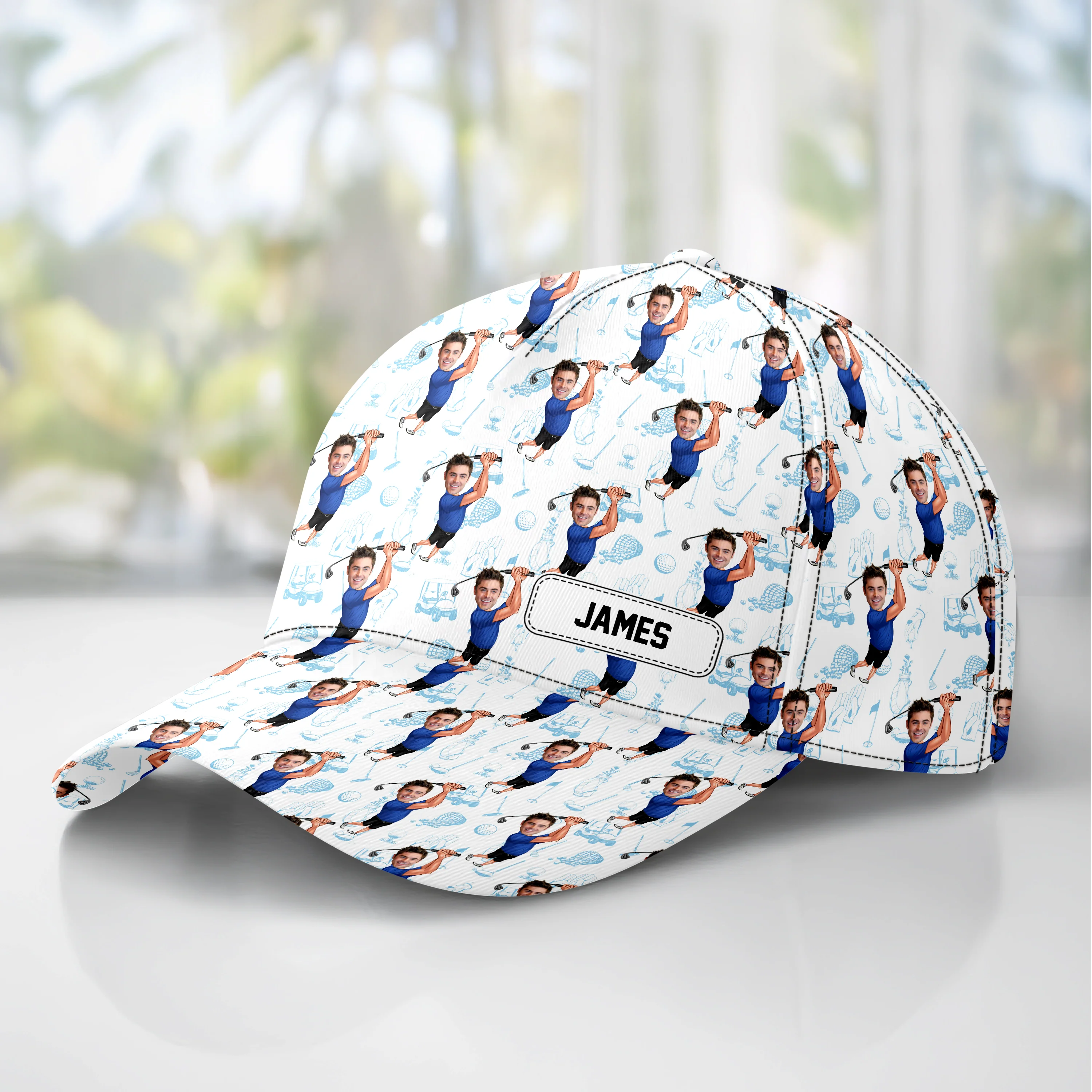 Custom Funny Golfer Photo Classic Cap - Golf Lovers Gift CH07 896350 - Image 3