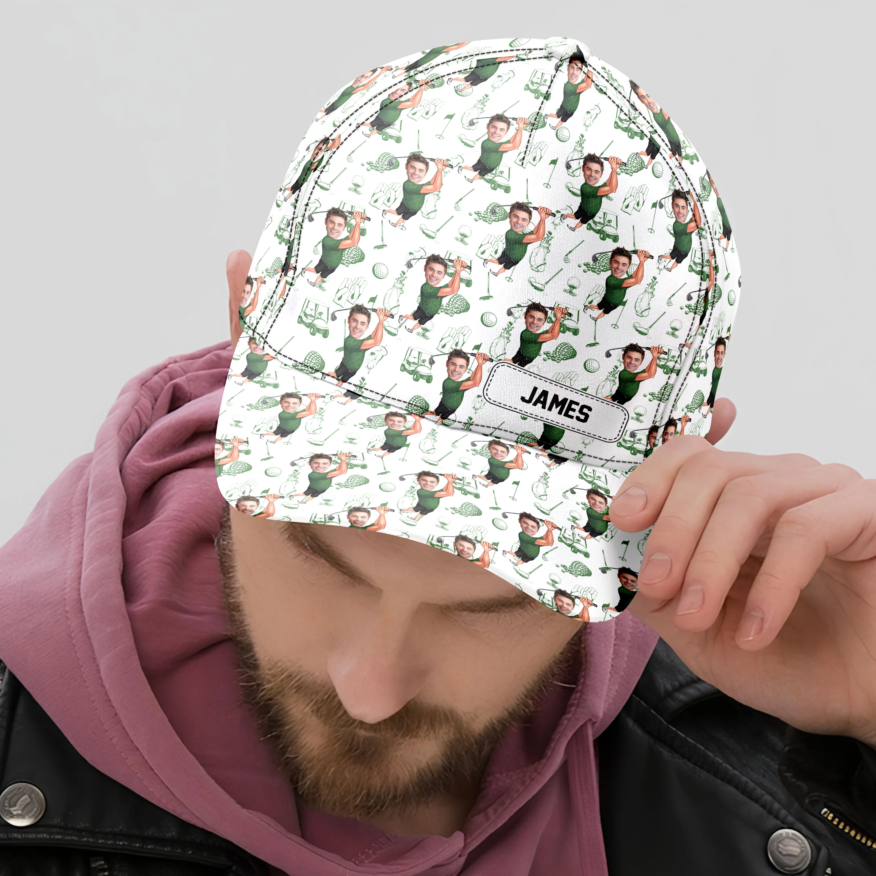 Custom Funny Golfer Photo Classic Cap - Golf Lovers Gift CH07 896350 - Image 6