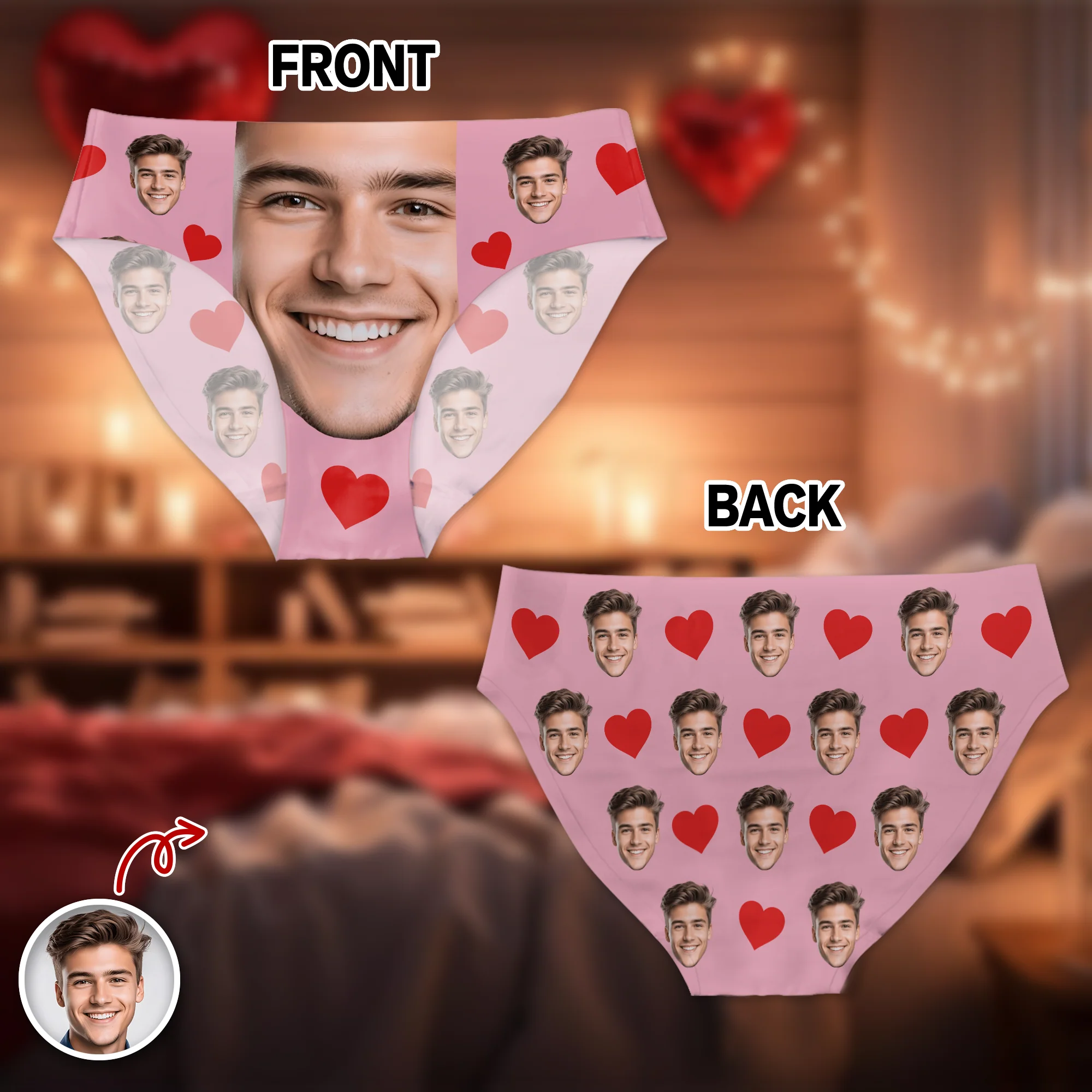 Custom Funny Husband Boyfriend Face Underwear For Women CH07 910094 - Image 5