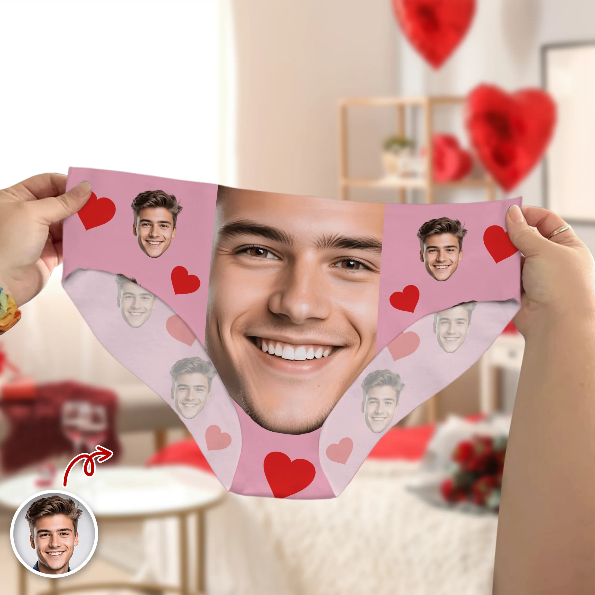 Custom Funny Husband Boyfriend Face Underwear For Women CH07 910094 - Image 6
