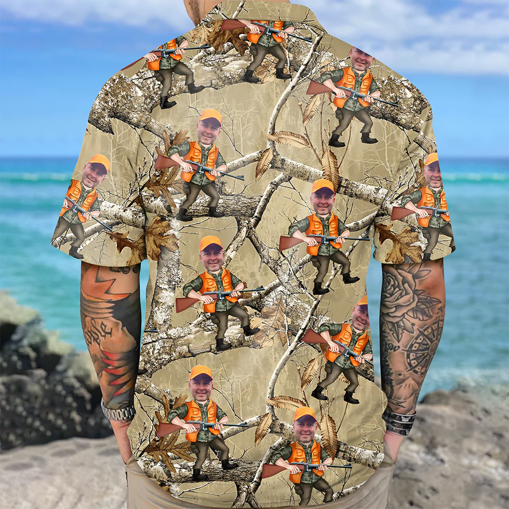 Custom Funny Photo Hunting Dad Hawaiian Shirt For Hunting Season CH07 895770 - Image 3
