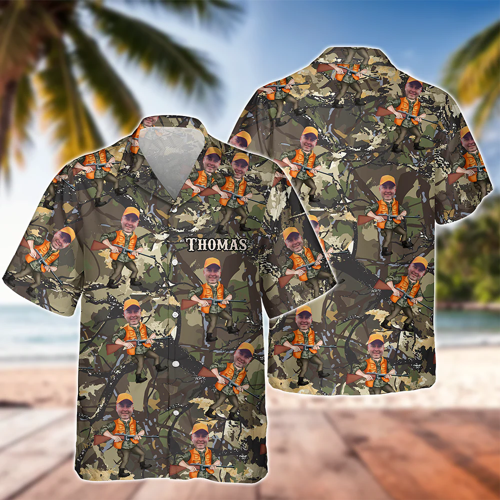 Custom Funny Photo Hunting Dad Hawaiian Shirt For Hunting Season CH07 895770 - Image 4