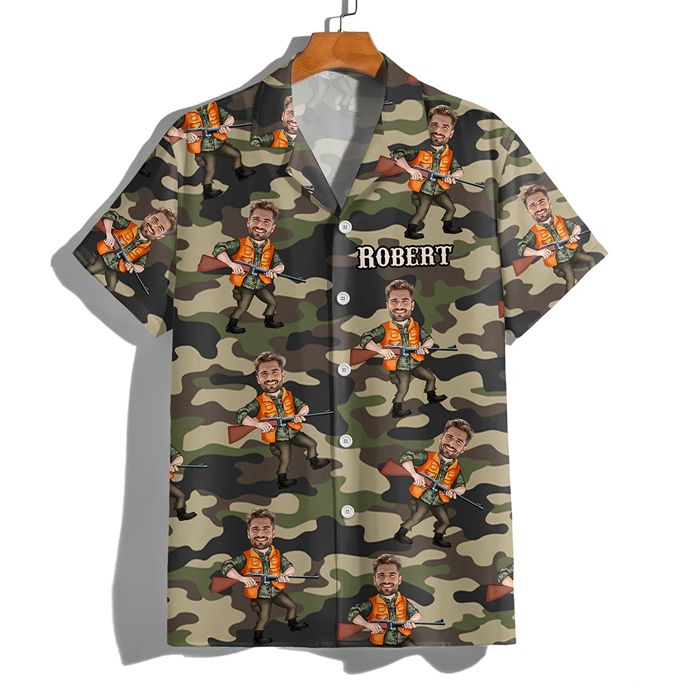Custom Funny Photo Hunting Dad Hawaiian Shirt For Hunting Season CH07 895770 - Image 7
