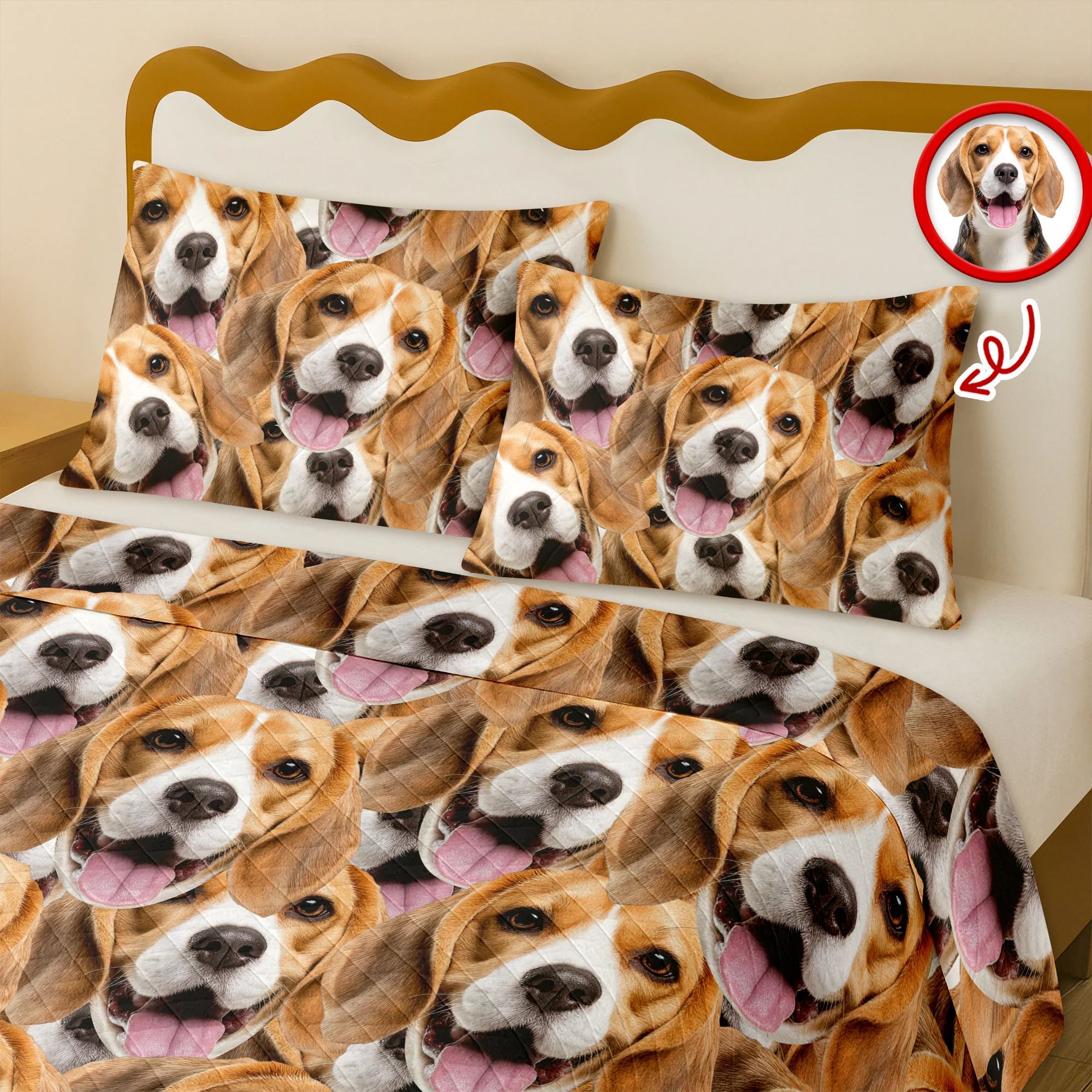 Custom Funny Puppy Photo Portrait Bedding Set Birthday, Christmas Gift For Dog Lover CH07 899192 - Image 8